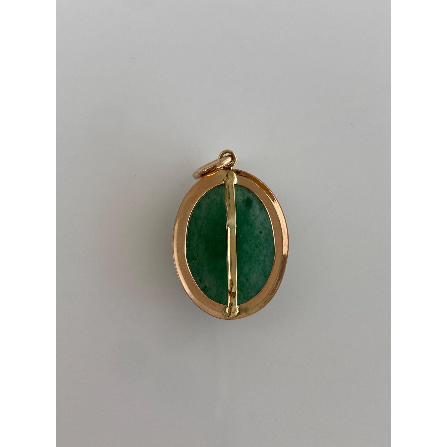 Vintage Solid 14k Yellow Gold Aventurine Cabochon Charm