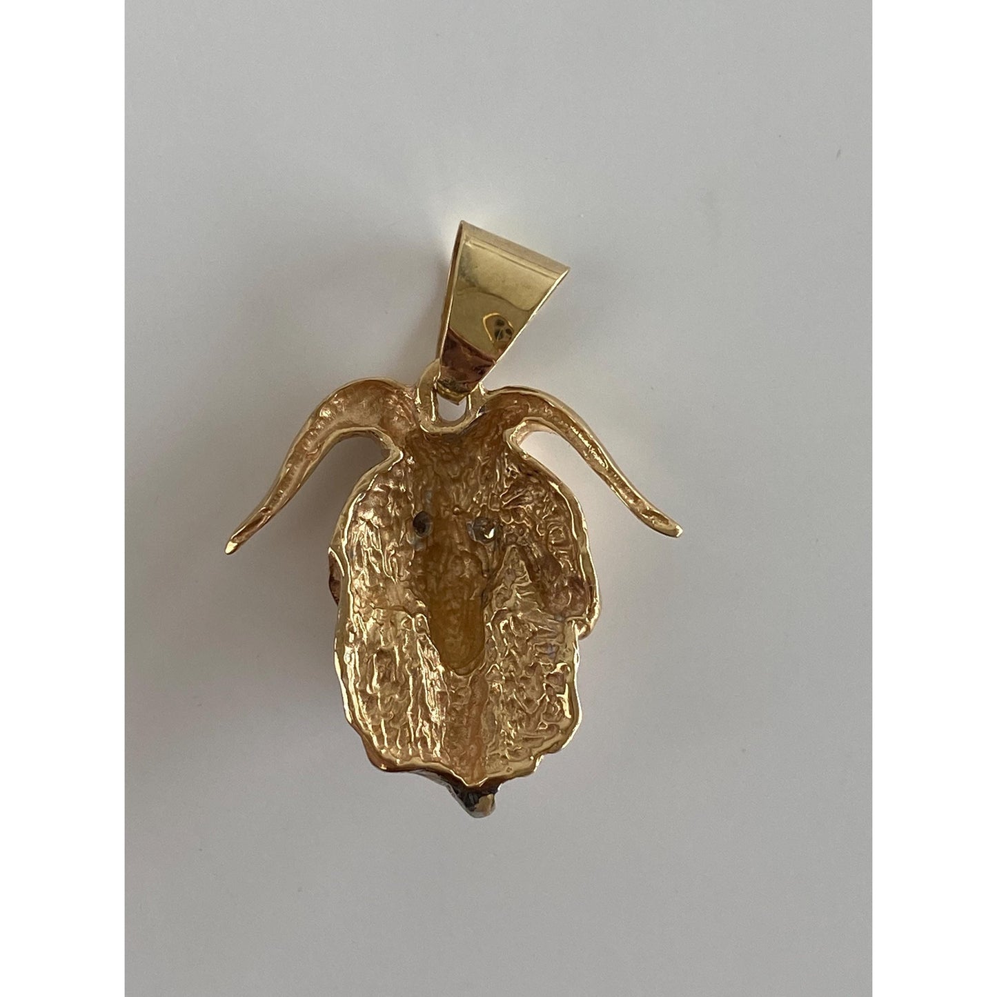 Vintage Solid 14k White & Yellow Gold Diamond Aries Ram Charm