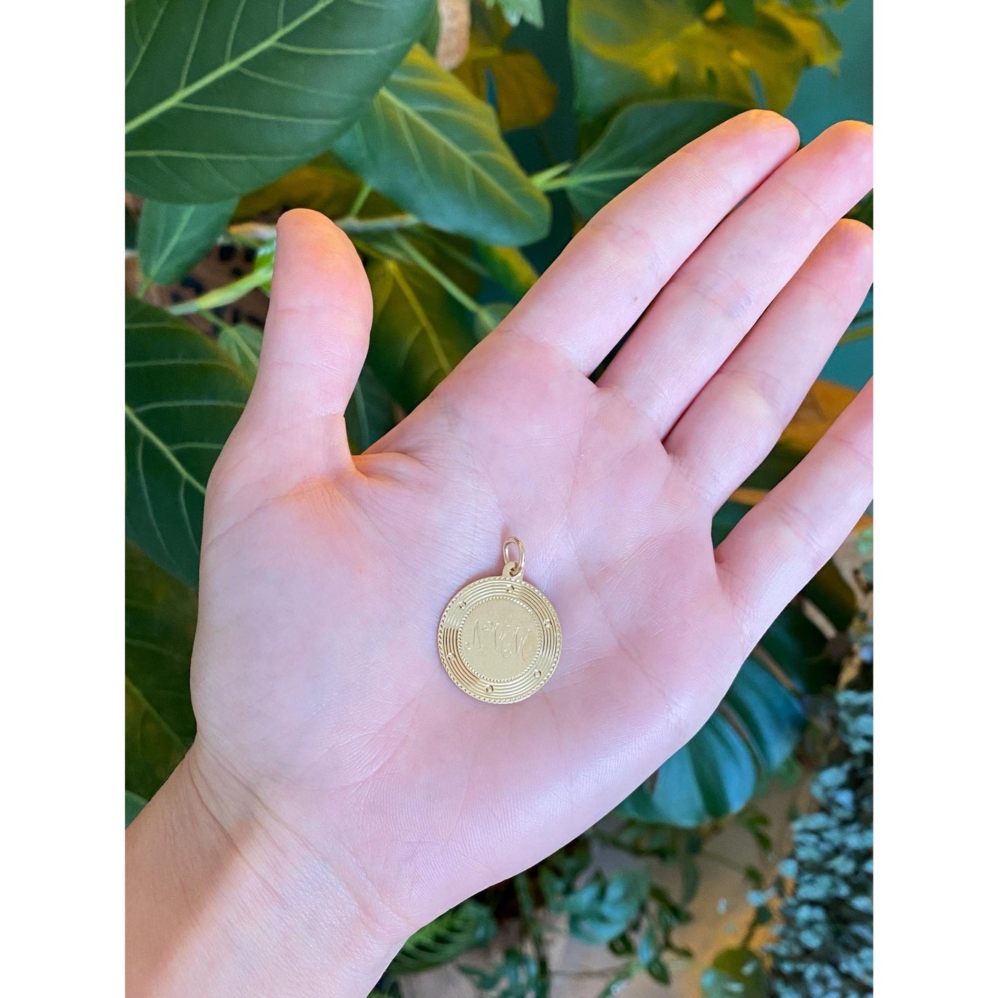 Solid 14k Yellow Gold NMM Charm