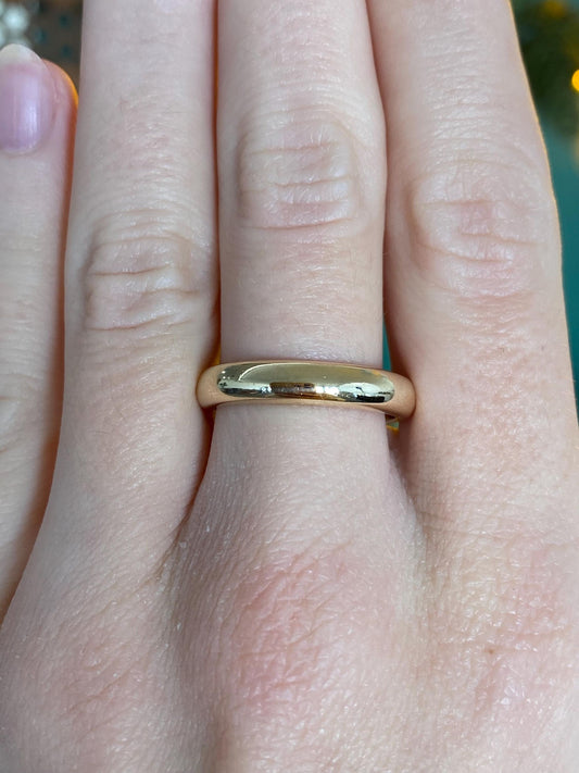 Vintage Solid 14k Yellow Gold Ring Band - Size 8