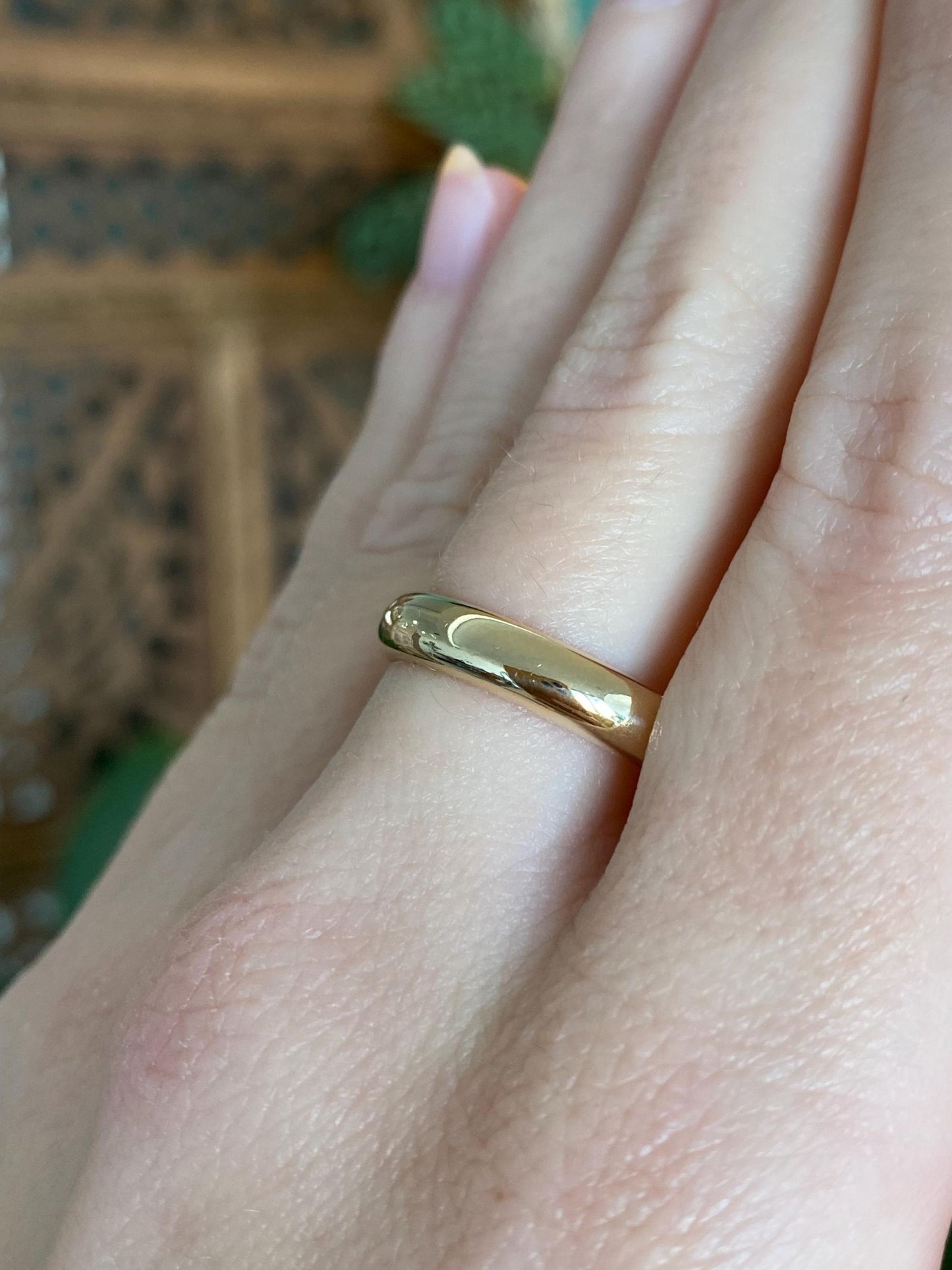 Vintage Solid 14k Yellow Gold Ring Band - Size 8