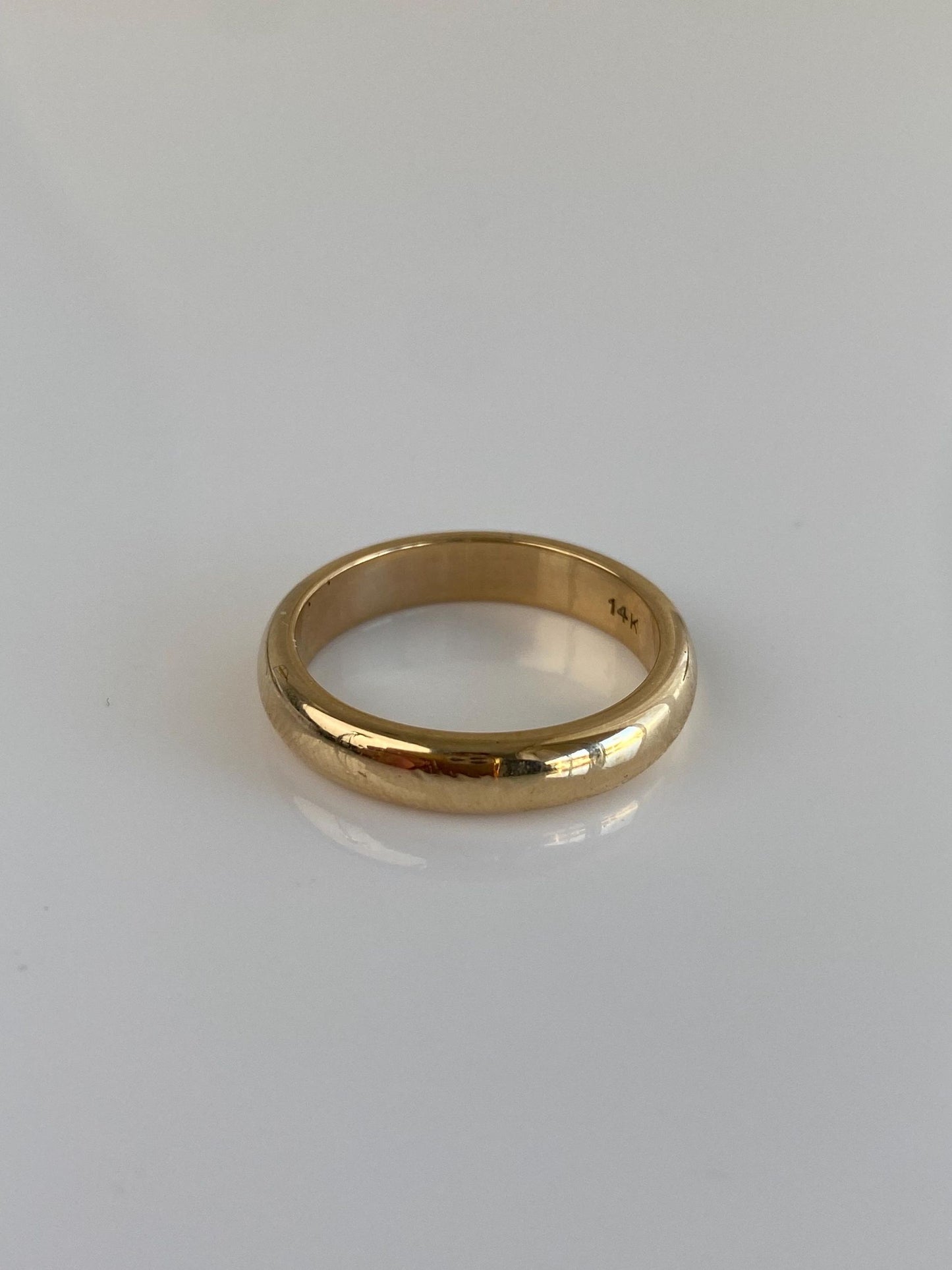 Vintage Solid 14k Yellow Gold Ring Band - Size 8
