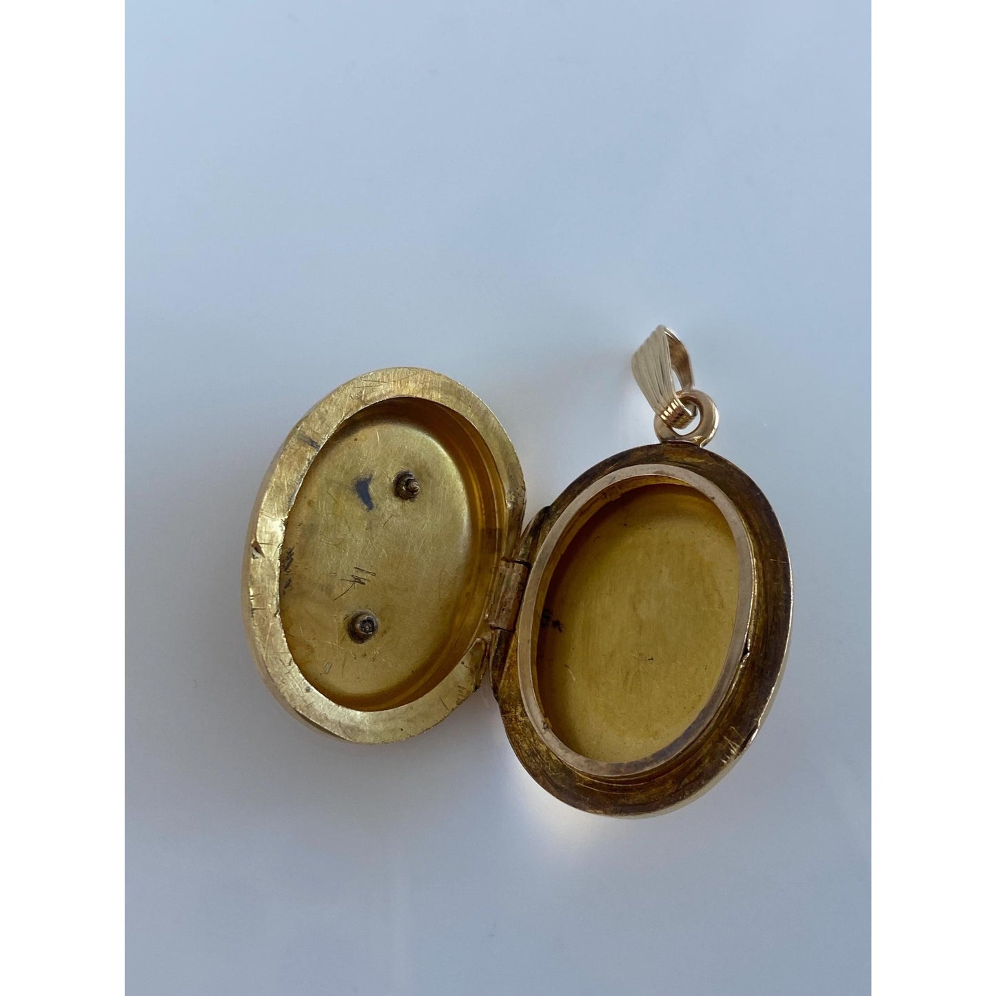 Vintage Solid 20k Yellow Gold Seed Pearls Enamel Locket Charm