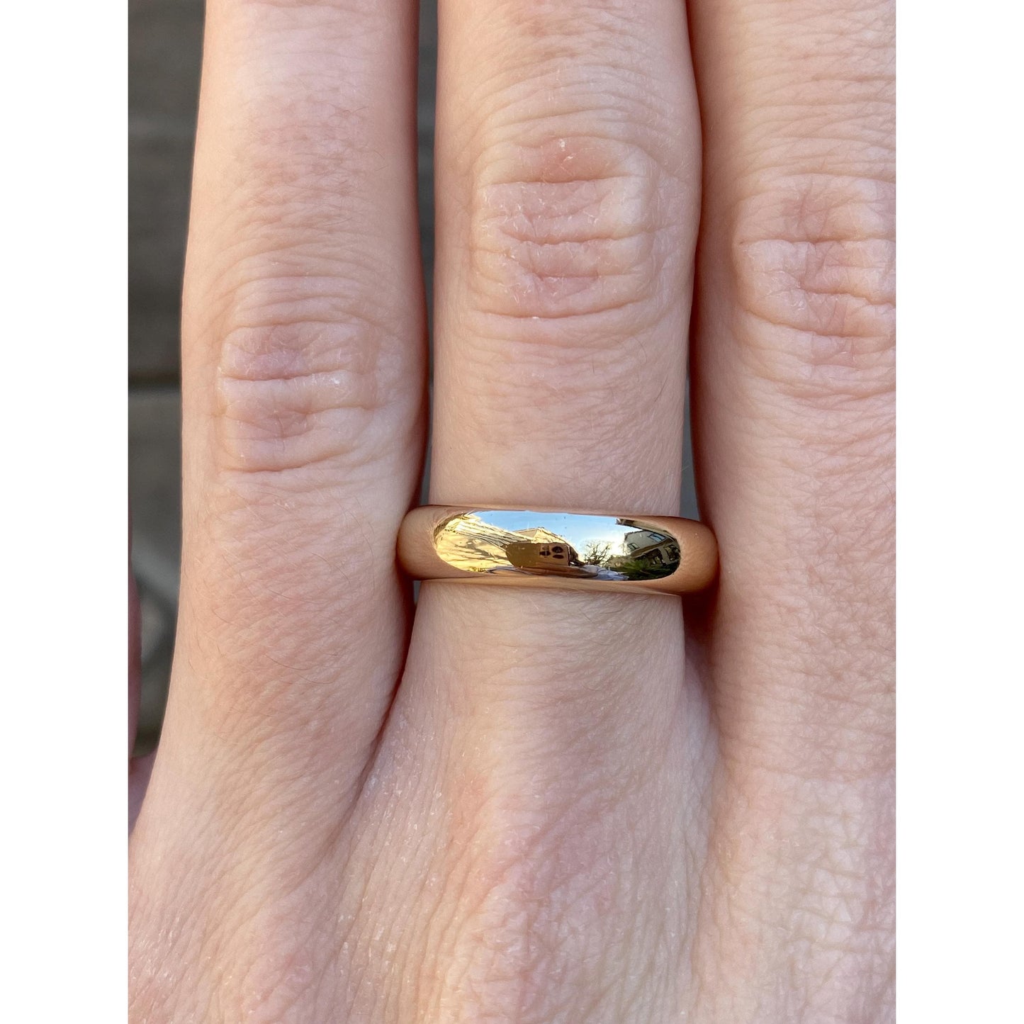 Vintage Solid 14k Yellow Gold Ring Band - Size 7.75