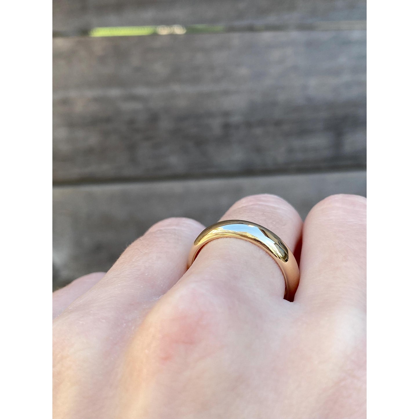 Vintage Solid 14k Yellow Gold Ring Band - Size 7.75