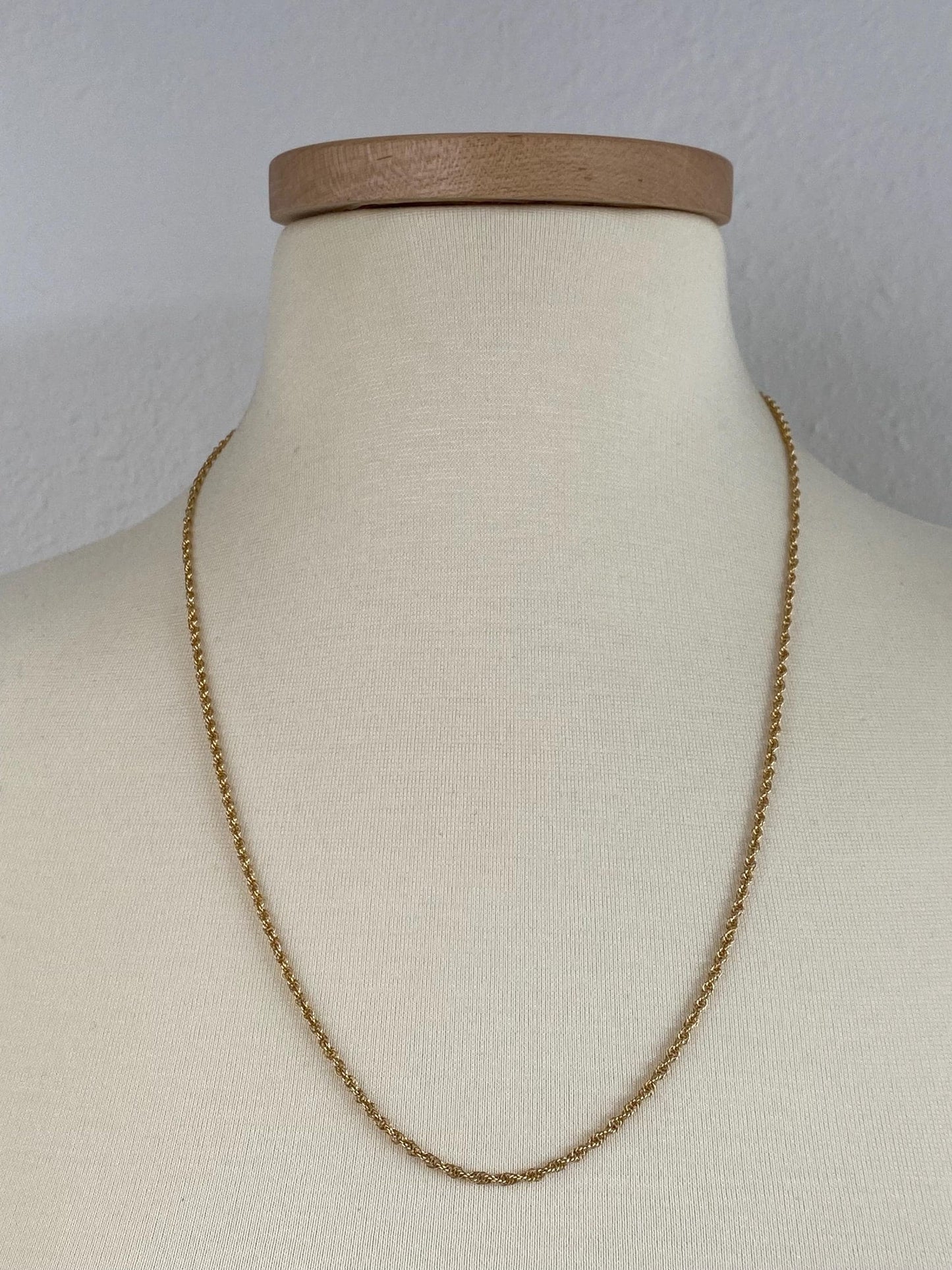 Vintage Solid 14k Yellow Gold Long Chain Necklace - 24.25 inches
