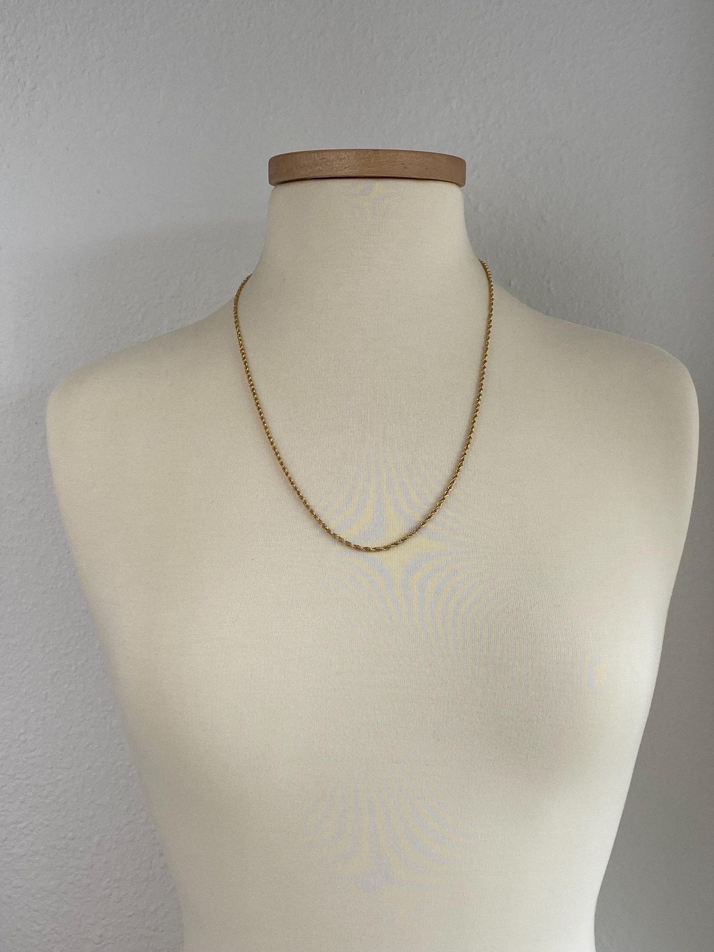 Vintage Solid 14k Yellow Gold Long Chain Necklace - 24.25 inches