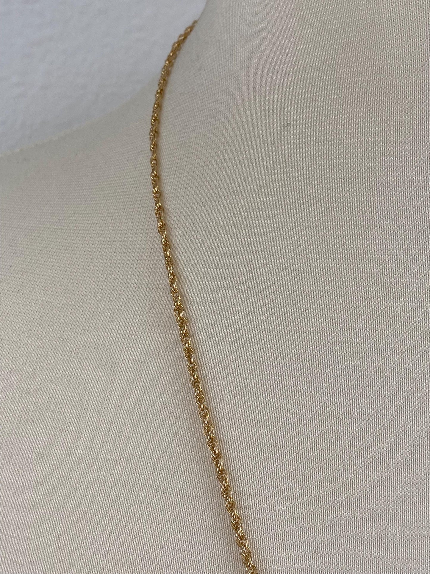 Vintage Solid 14k Yellow Gold Long Chain Necklace - 24.25 inches