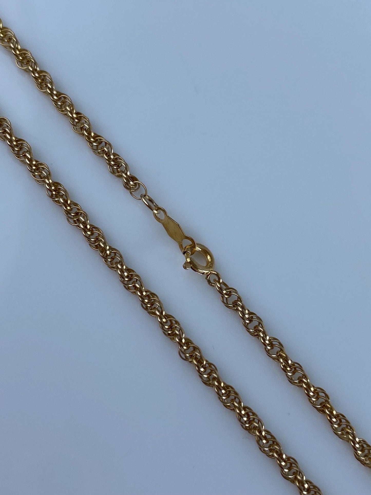 Vintage Solid 14k Yellow Gold Long Chain Necklace - 24.25 inches