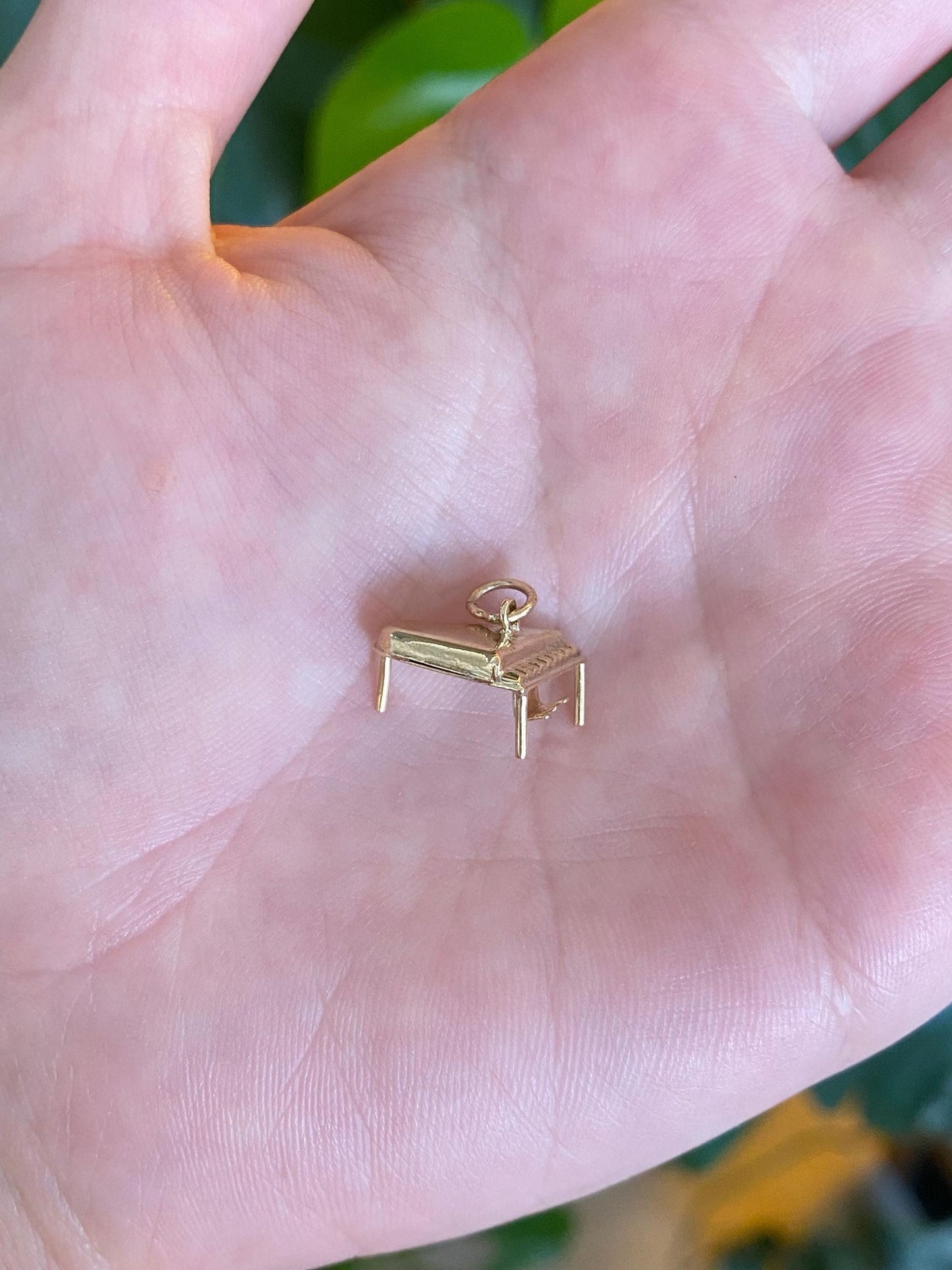 Vintage 9k Yellow Gold Piano Charm