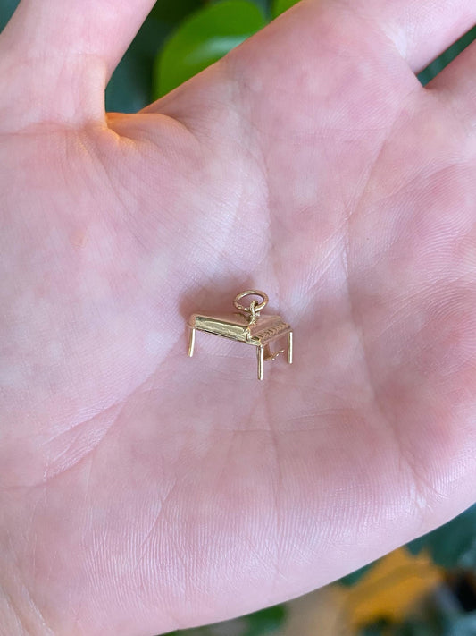 Vintage 9k Yellow Gold Piano Charm