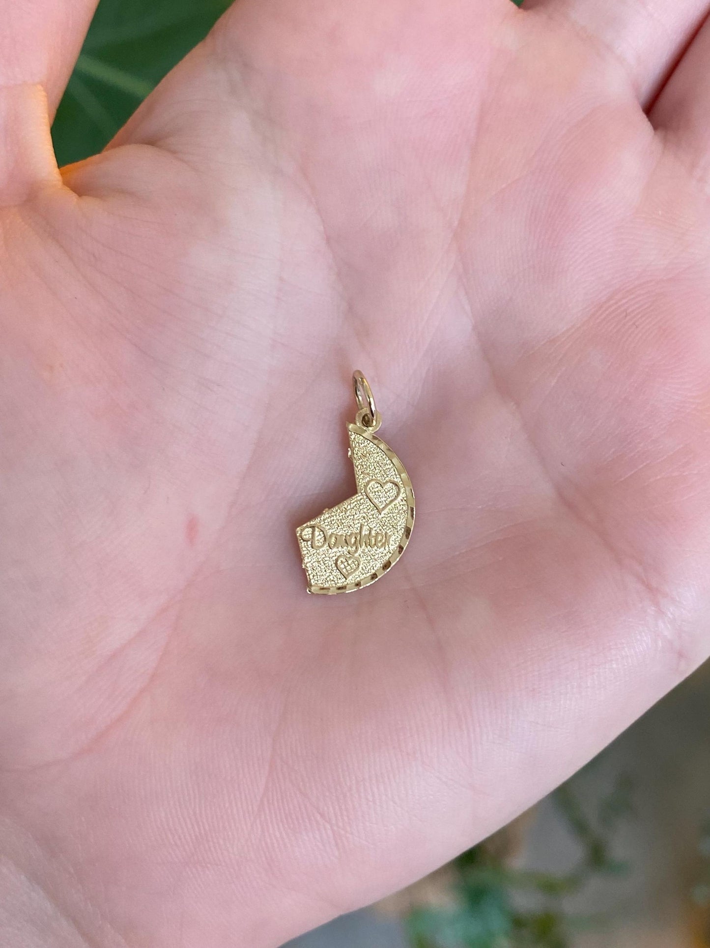 Vintage Solid 14k Yellow Gold Daughter Charm
