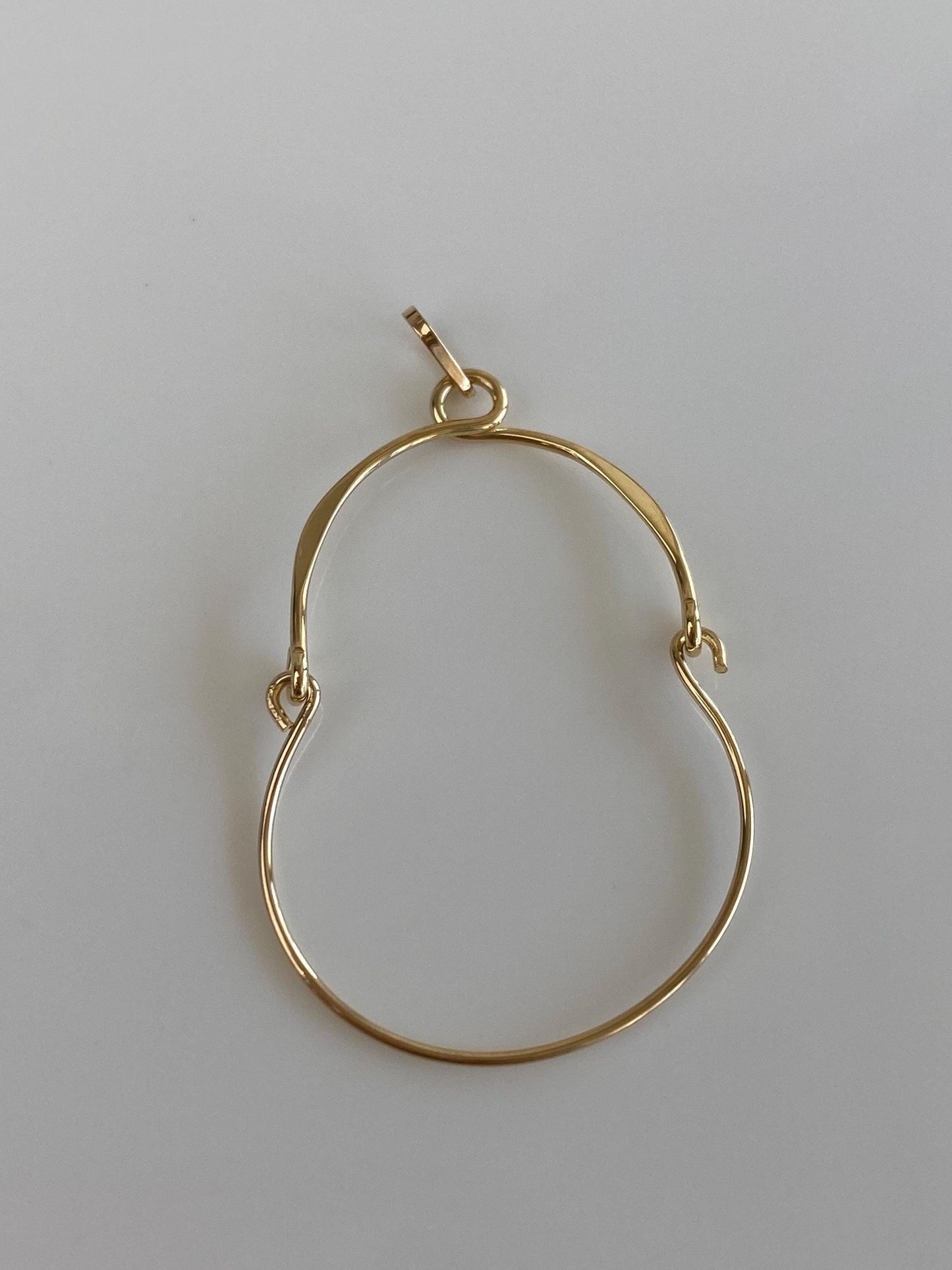 Vintage Solid 14k Yellow Gold Charm Holder Charm