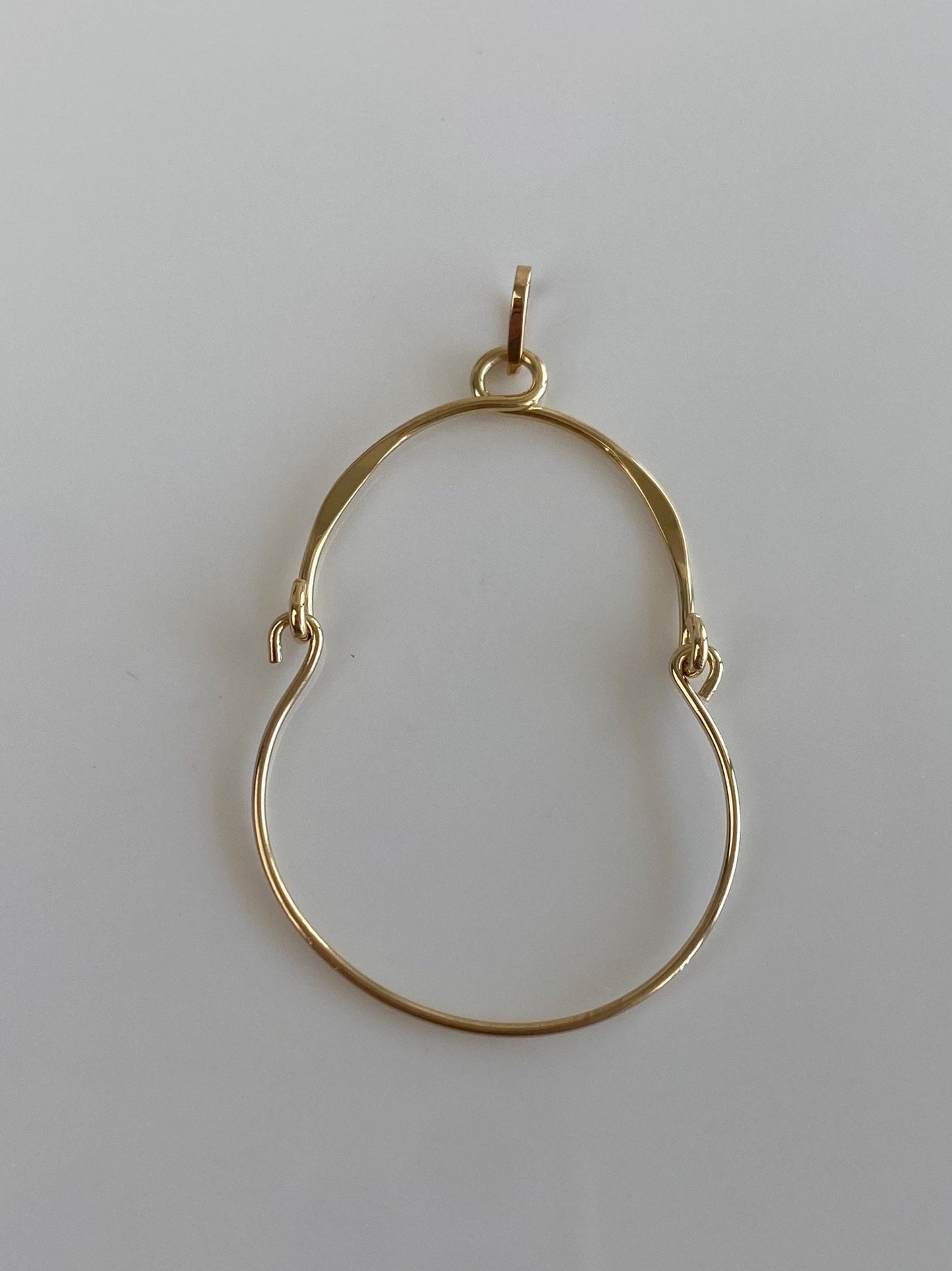Vintage Solid 14k Yellow Gold Charm Holder Charm