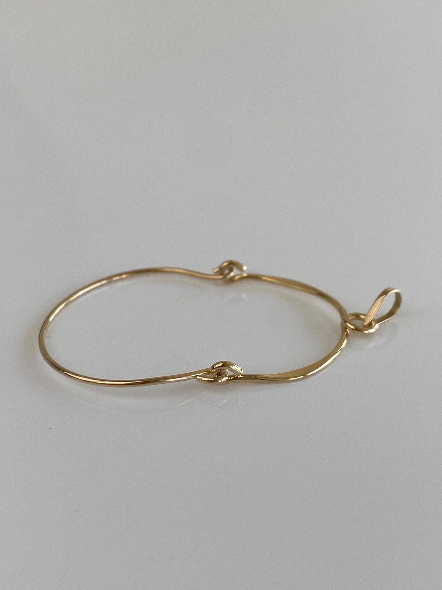 Vintage Solid 14k Yellow Gold Charm Holder Charm