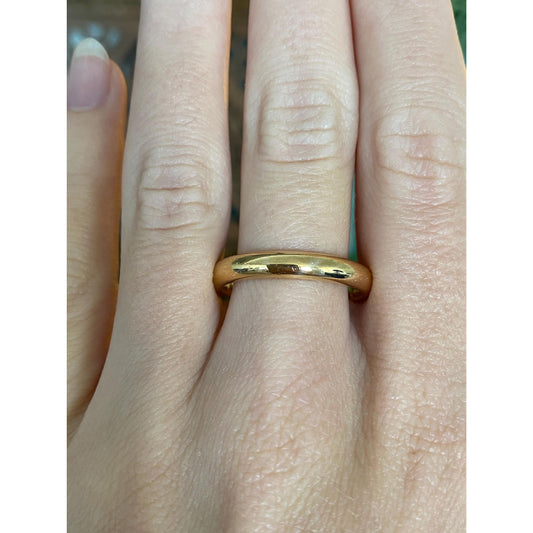 Vintage Solid 14k Yellow Gold Ring Band - Size 10.75