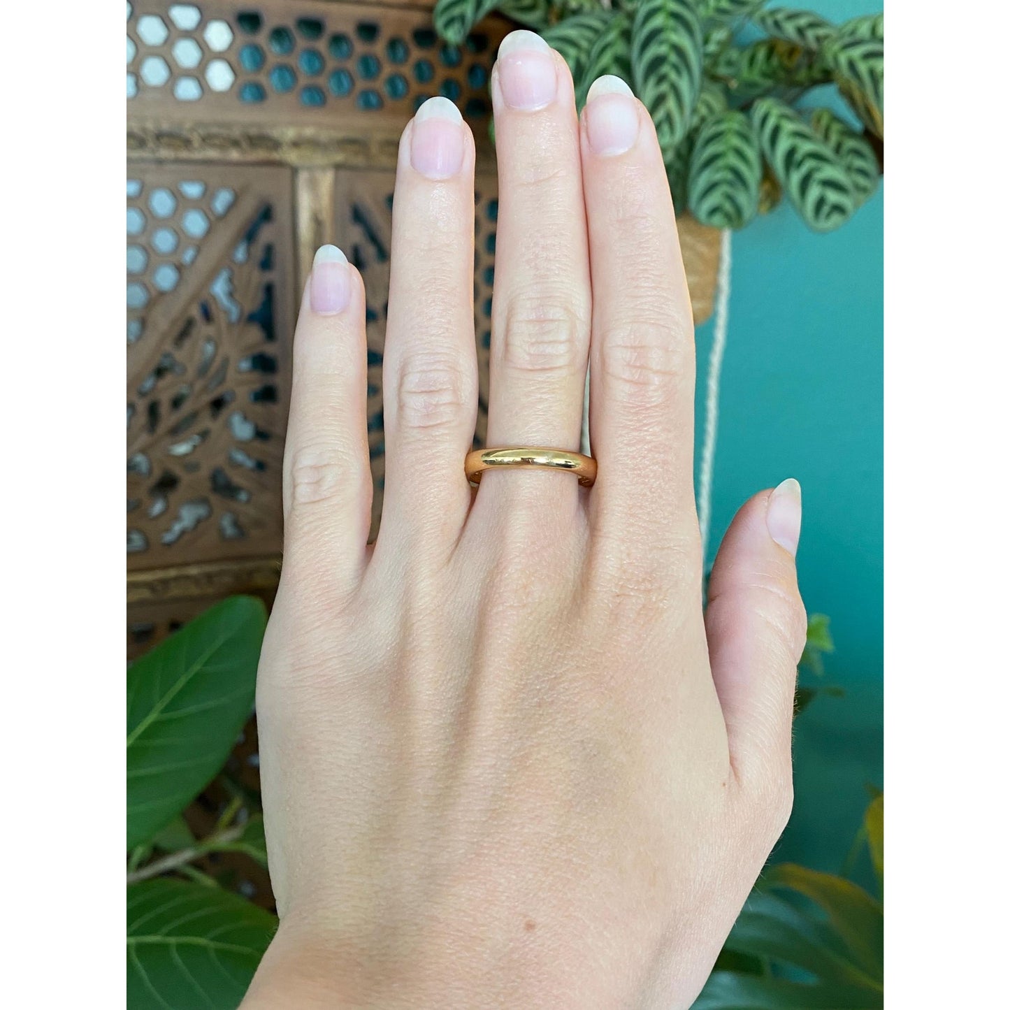 Vintage Solid 14k Yellow Gold Ring Band - Size 10.75