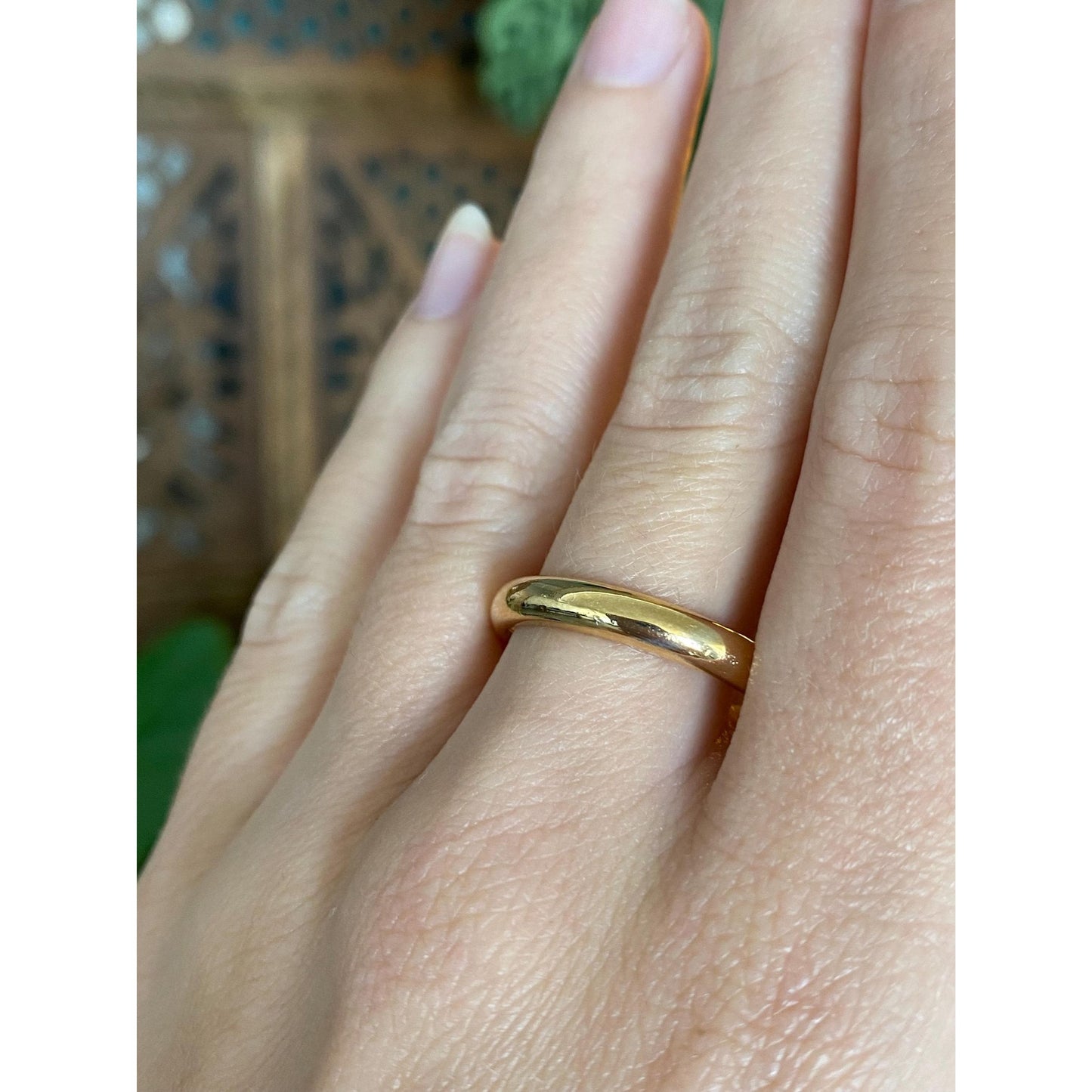 Vintage Solid 14k Yellow Gold Ring Band - Size 10.75