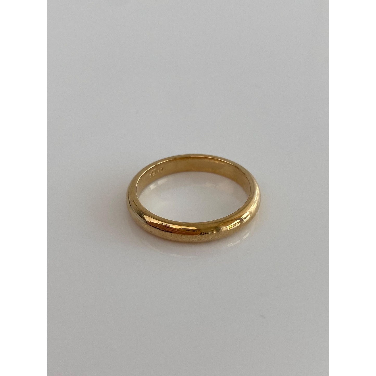 Vintage Solid 14k Yellow Gold Ring Band - Size 10.75