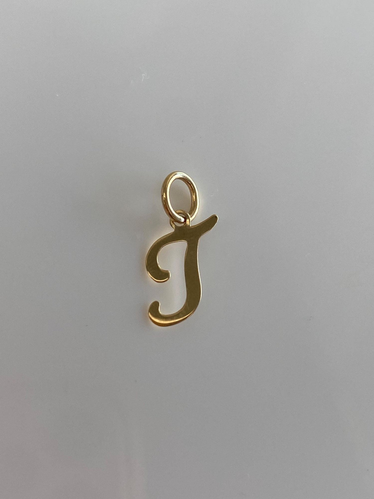 Vintage Solid 14k Yellow Gold Initial 'T' Charm