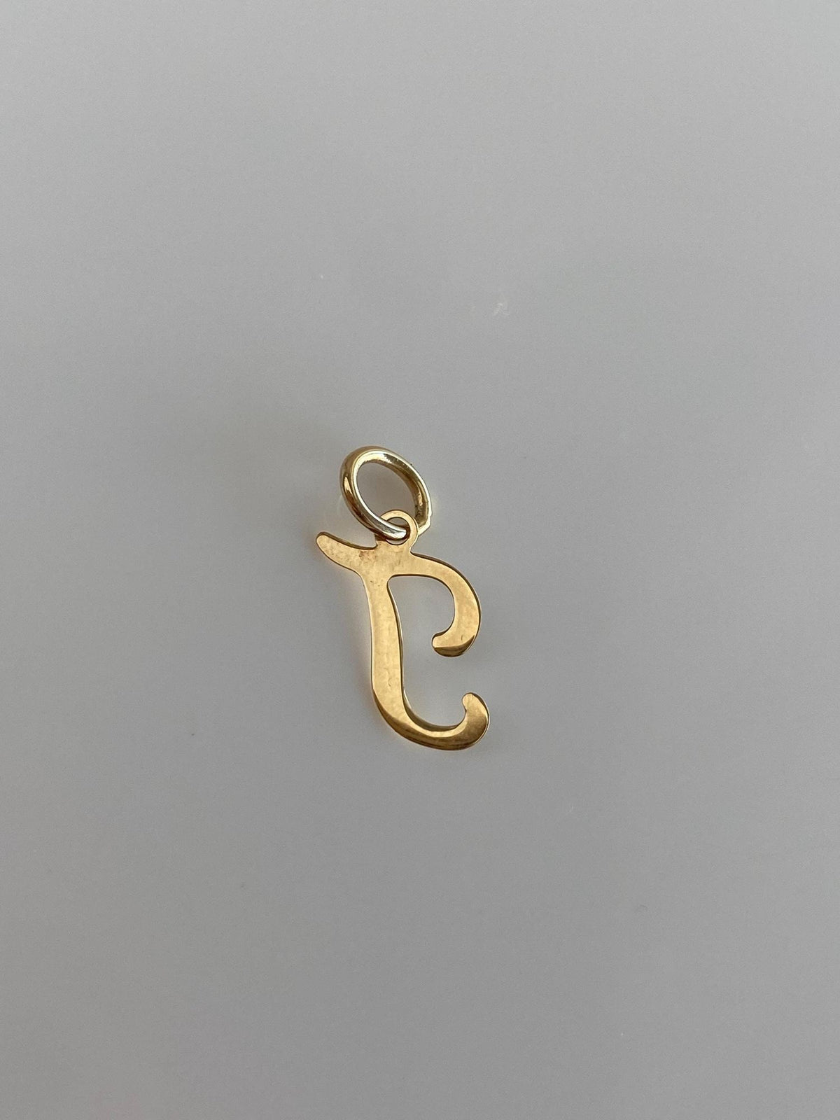 Vintage Solid 14k Yellow Gold Initial 'T' Charm