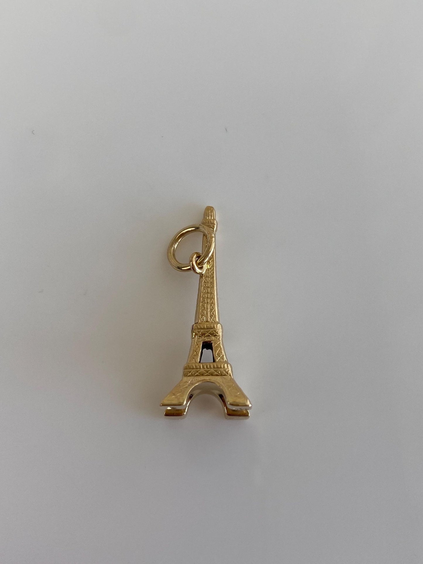 Vintage Solid 14k Yellow Gold Eiffel Tower Charm