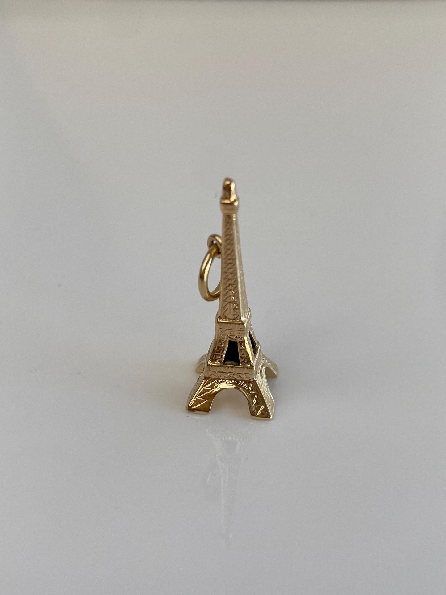 Vintage Solid 14k Yellow Gold Eiffel Tower Charm
