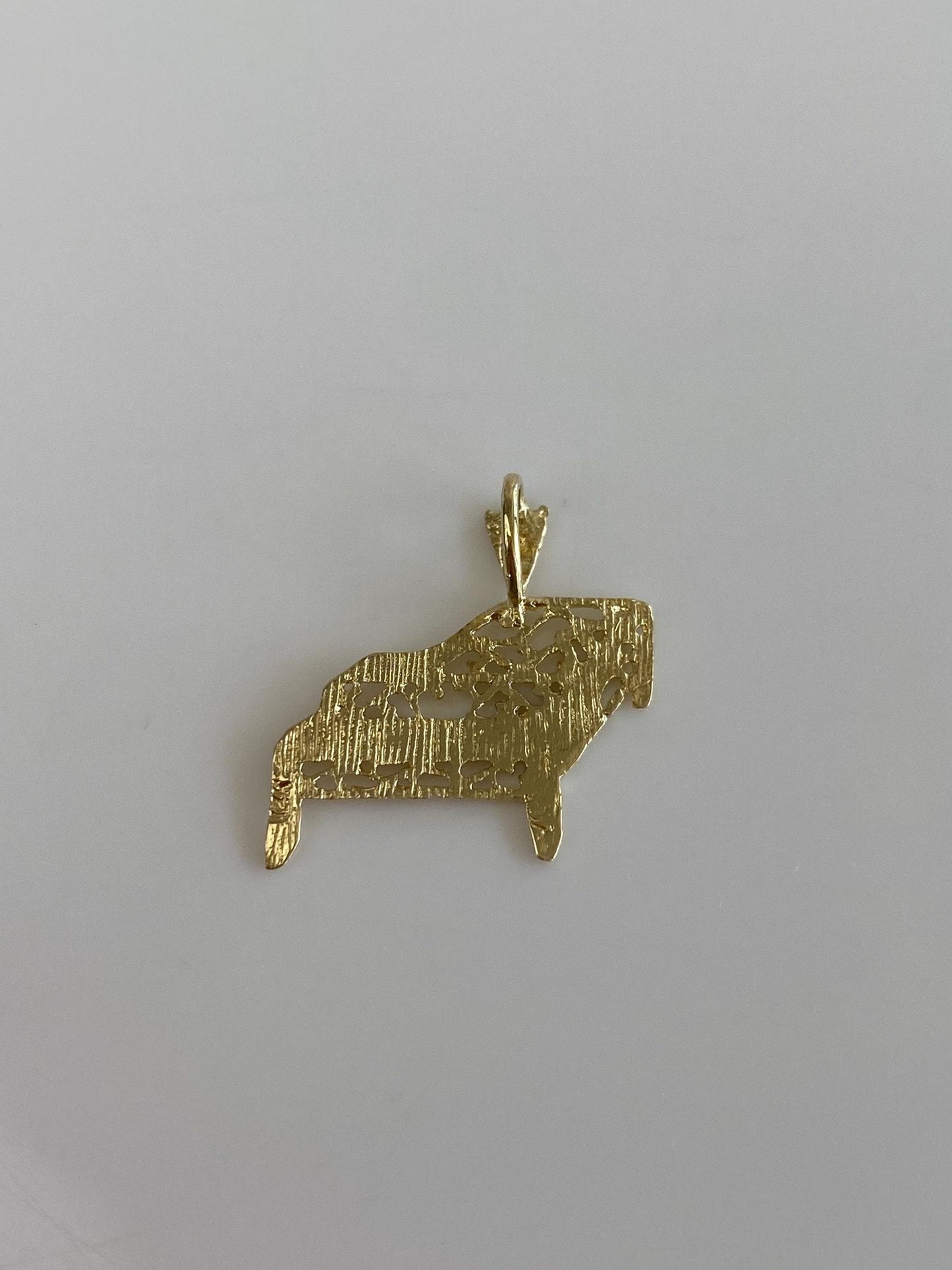 Vintage Solid 14k Yellow Gold Open Work Piano Charm