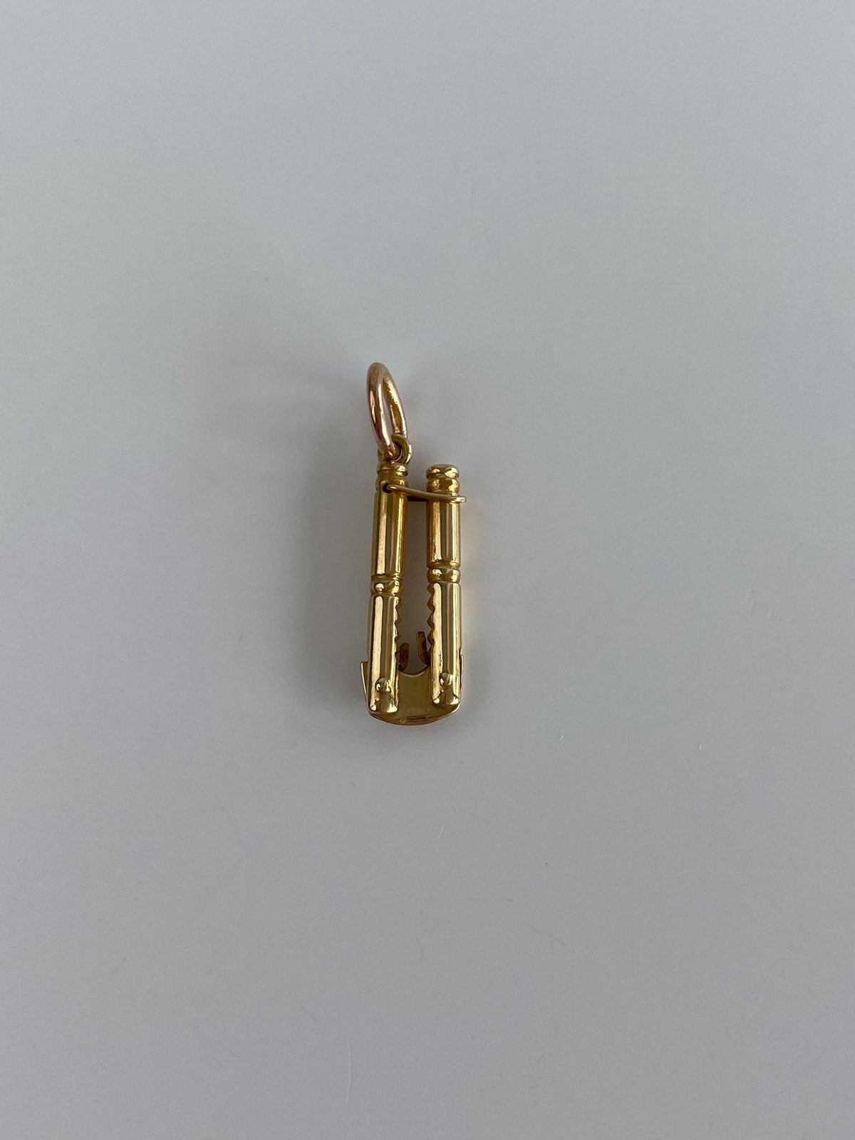 Vintage Solid 14k Yellow Gold Articulated Nut Cracker Charm