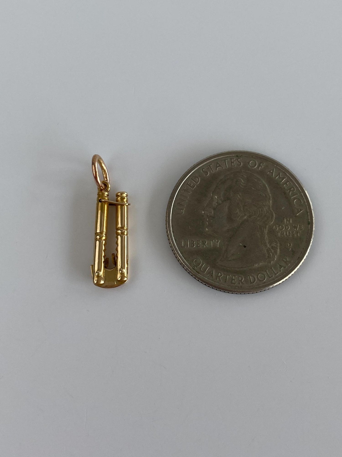 Vintage Solid 14k Yellow Gold Articulated Nut Cracker Charm