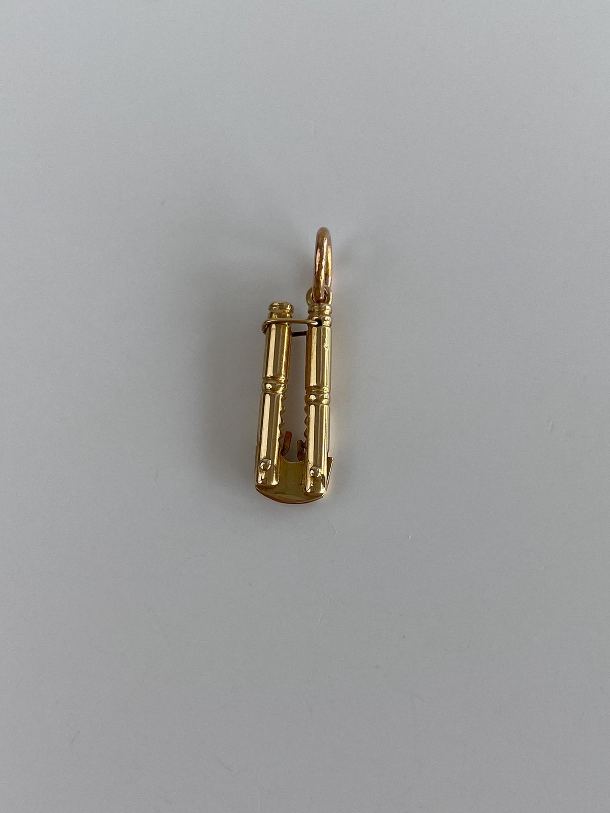 Vintage Solid 14k Yellow Gold Articulated Nut Cracker Charm