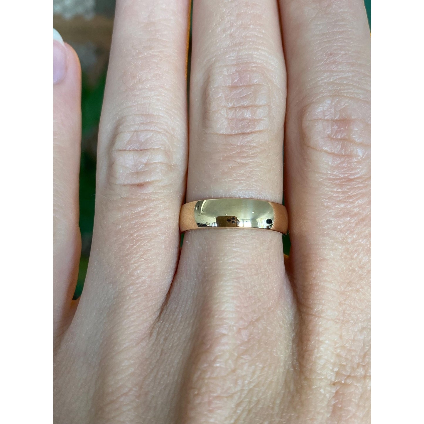 Vintage Solid 10k Yellow Gold Ring Band - Size 6.75