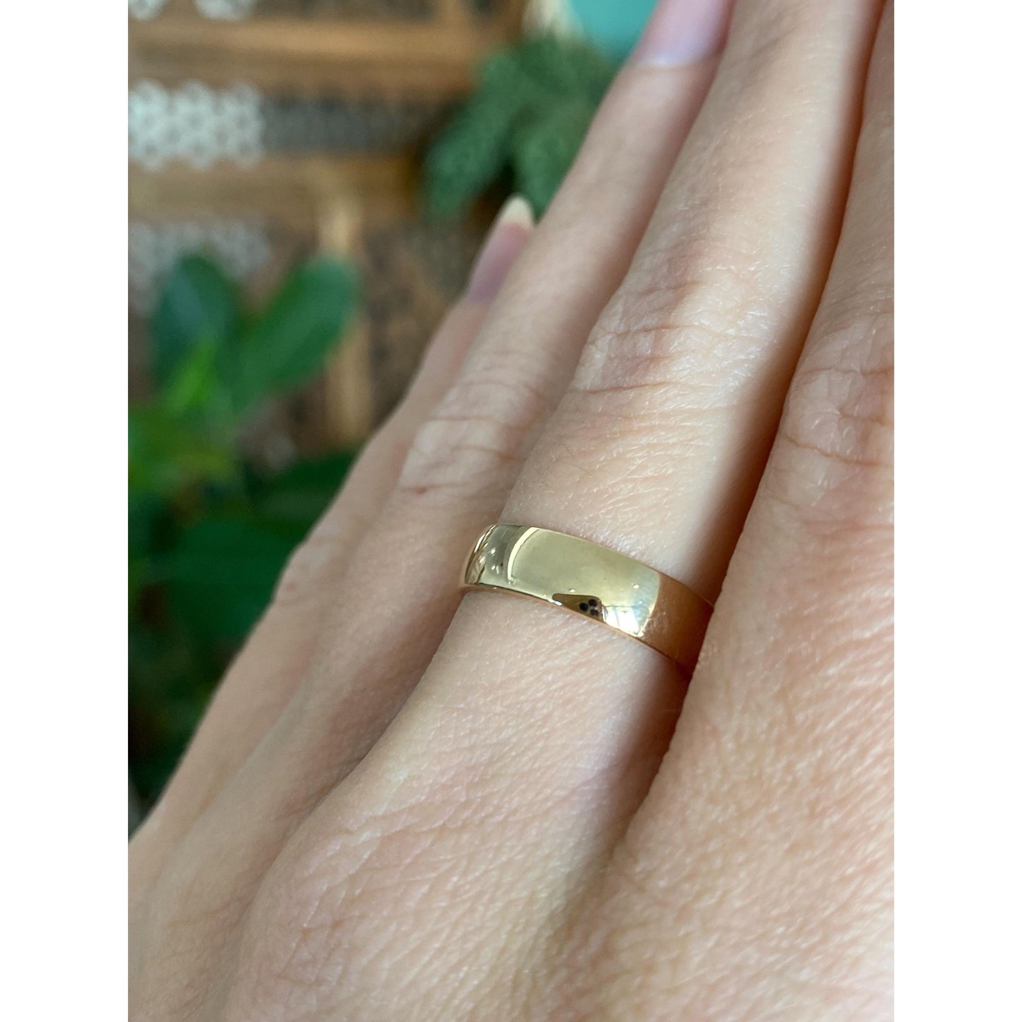 Vintage Solid 10k Yellow Gold Ring Band - Size 6.75