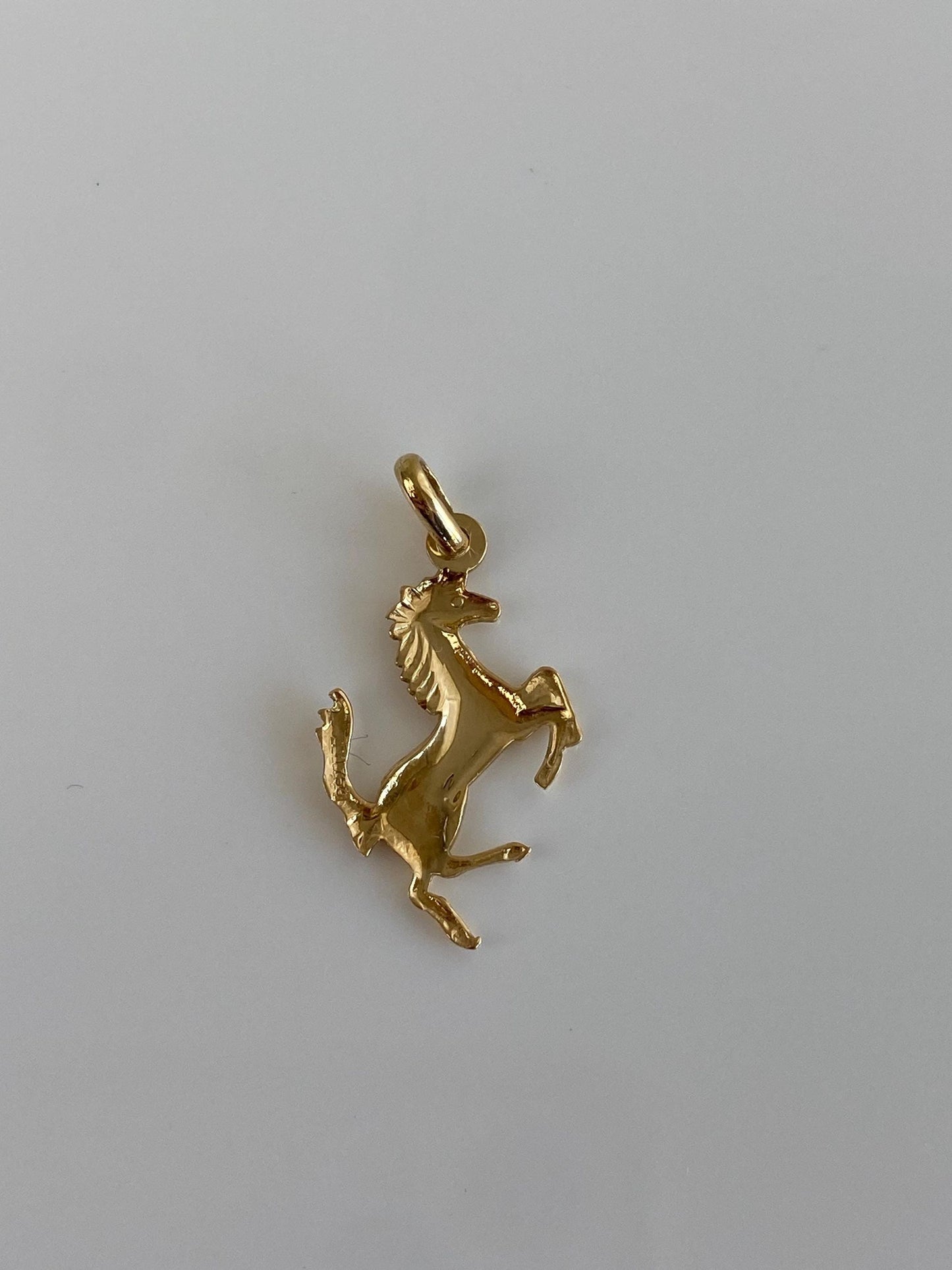 Vintage Solid 18k Yellow Gold Horse Charm