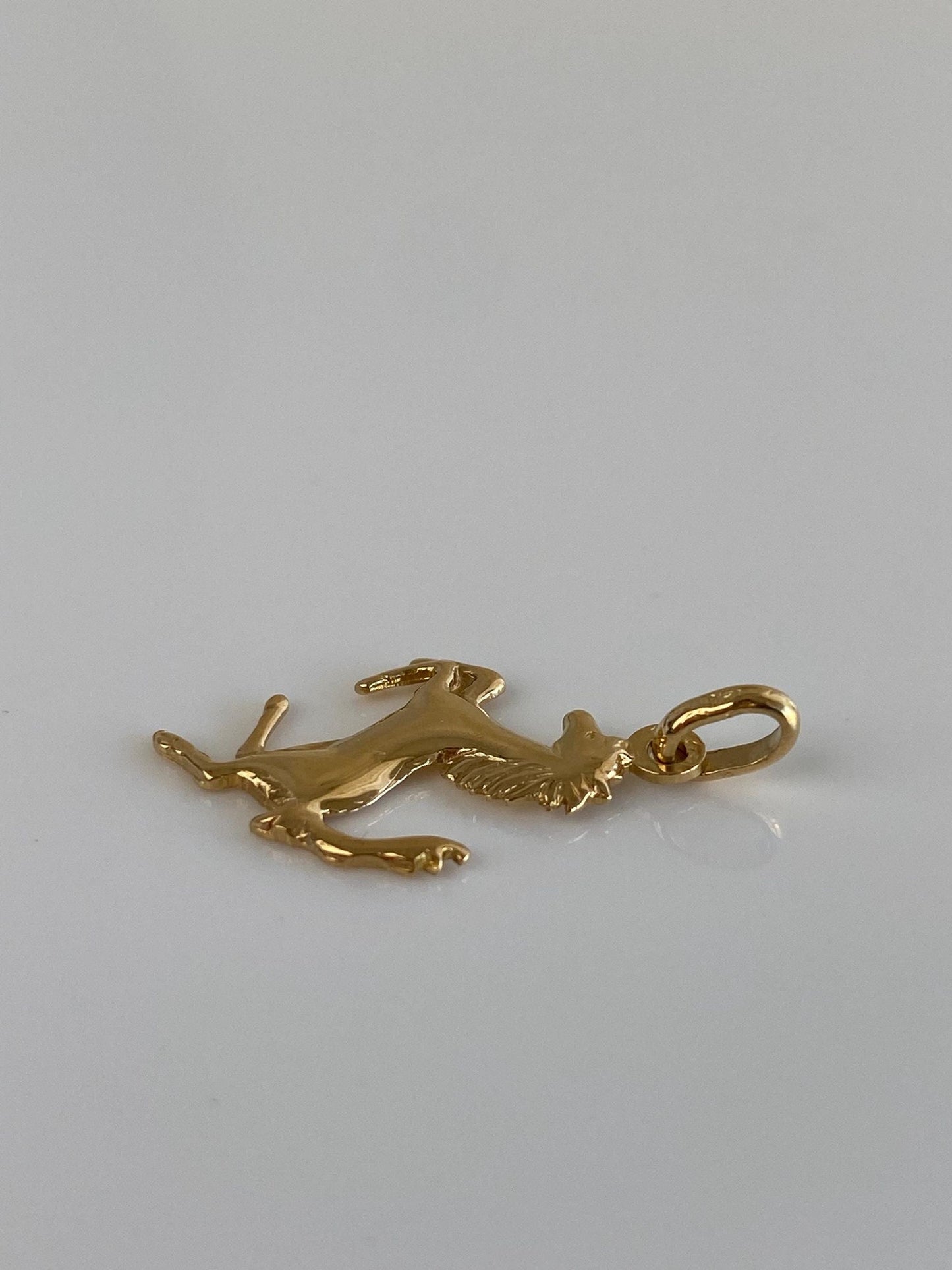 Vintage Solid 18k Yellow Gold Horse Charm