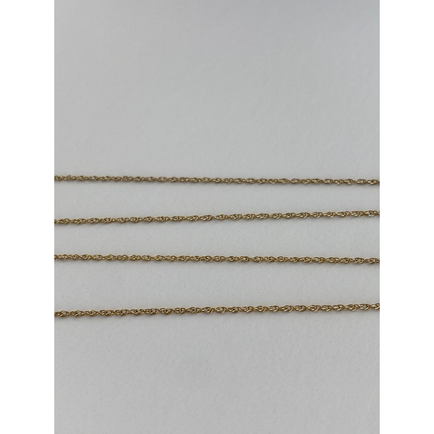 Vintage Solid 10k Yellow Gold Dainty Chain Necklace - 18 inches
