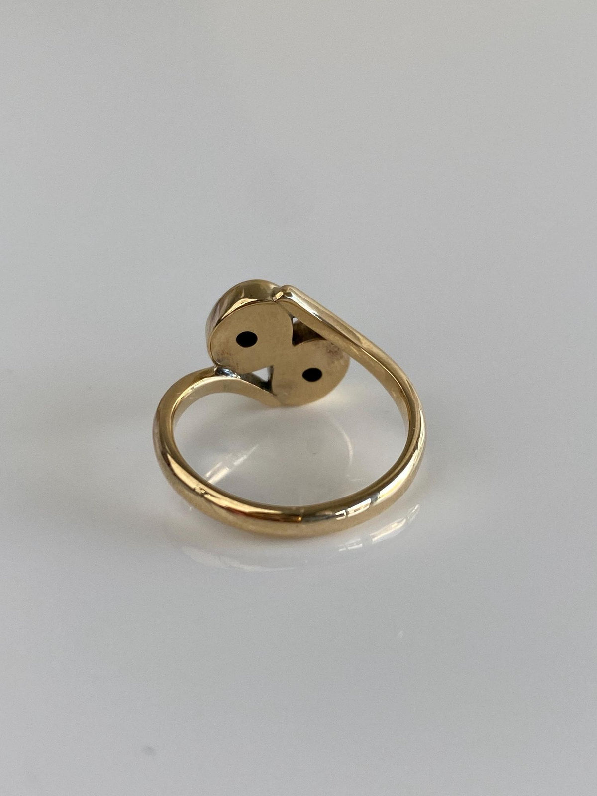 Vintage Solid 10k Yellow Gold Double Star Sapphire Ring - Size 4.5