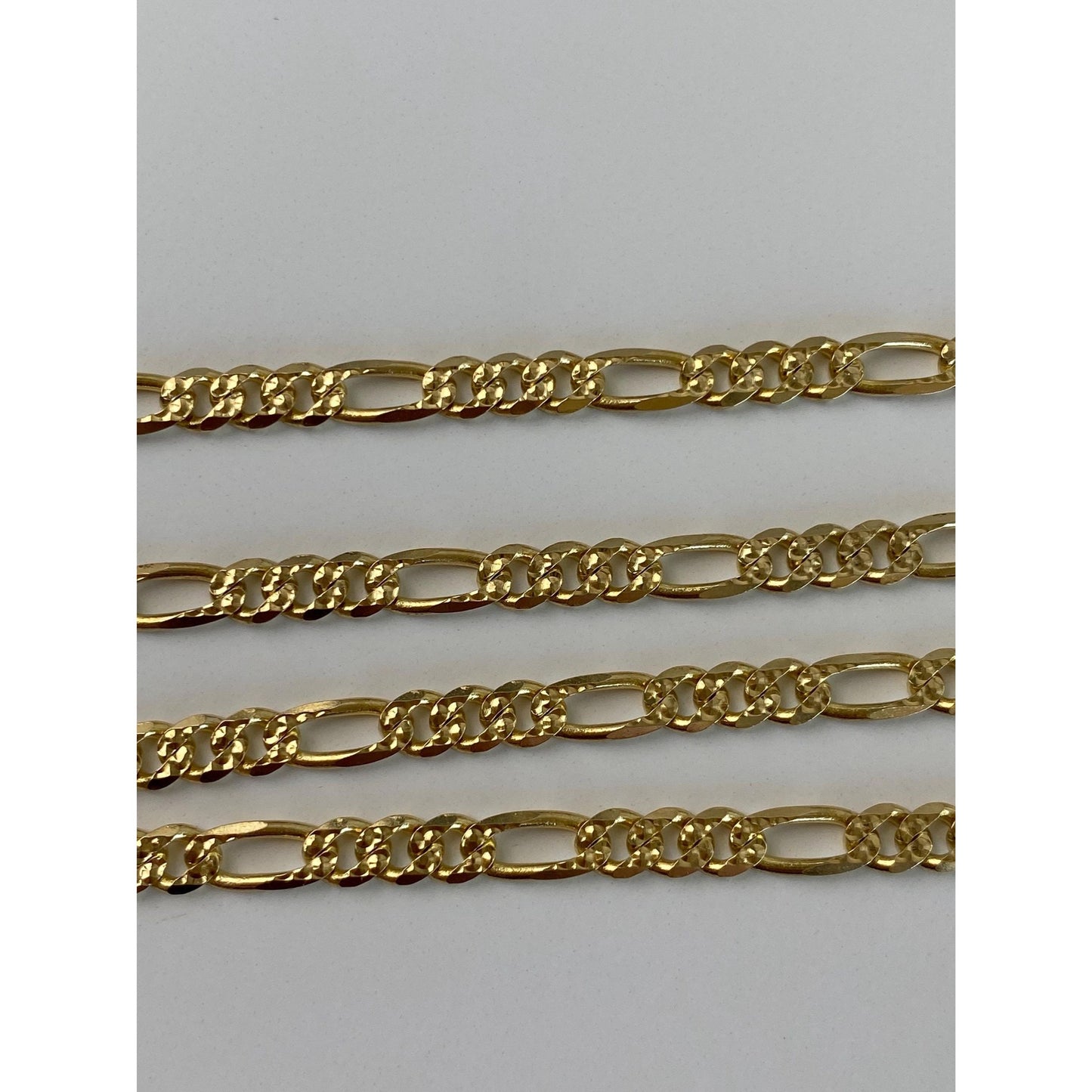 Vintage Solid 14k Yellow Gold Figaro Chain Necklace - 30.5 inches