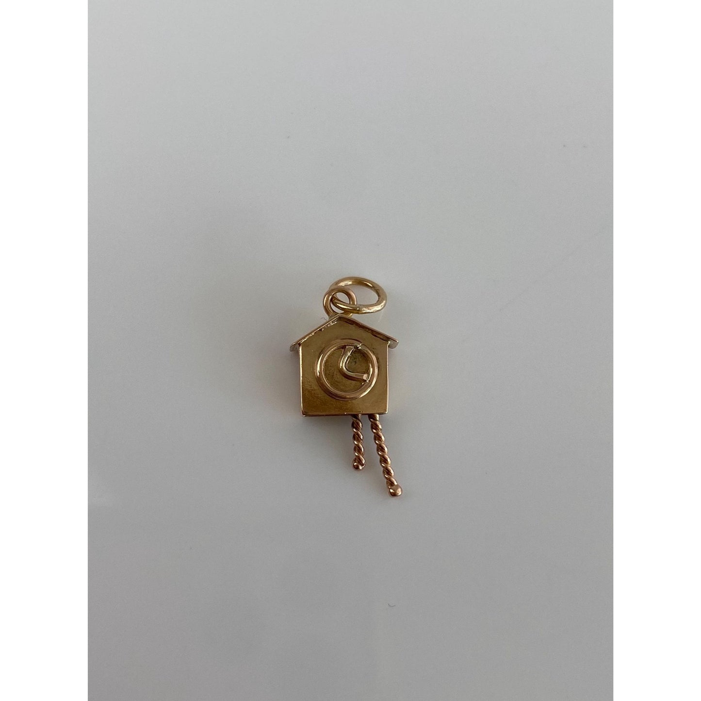 Solid 18k Rosey Gold Cuckoo Clock Charm