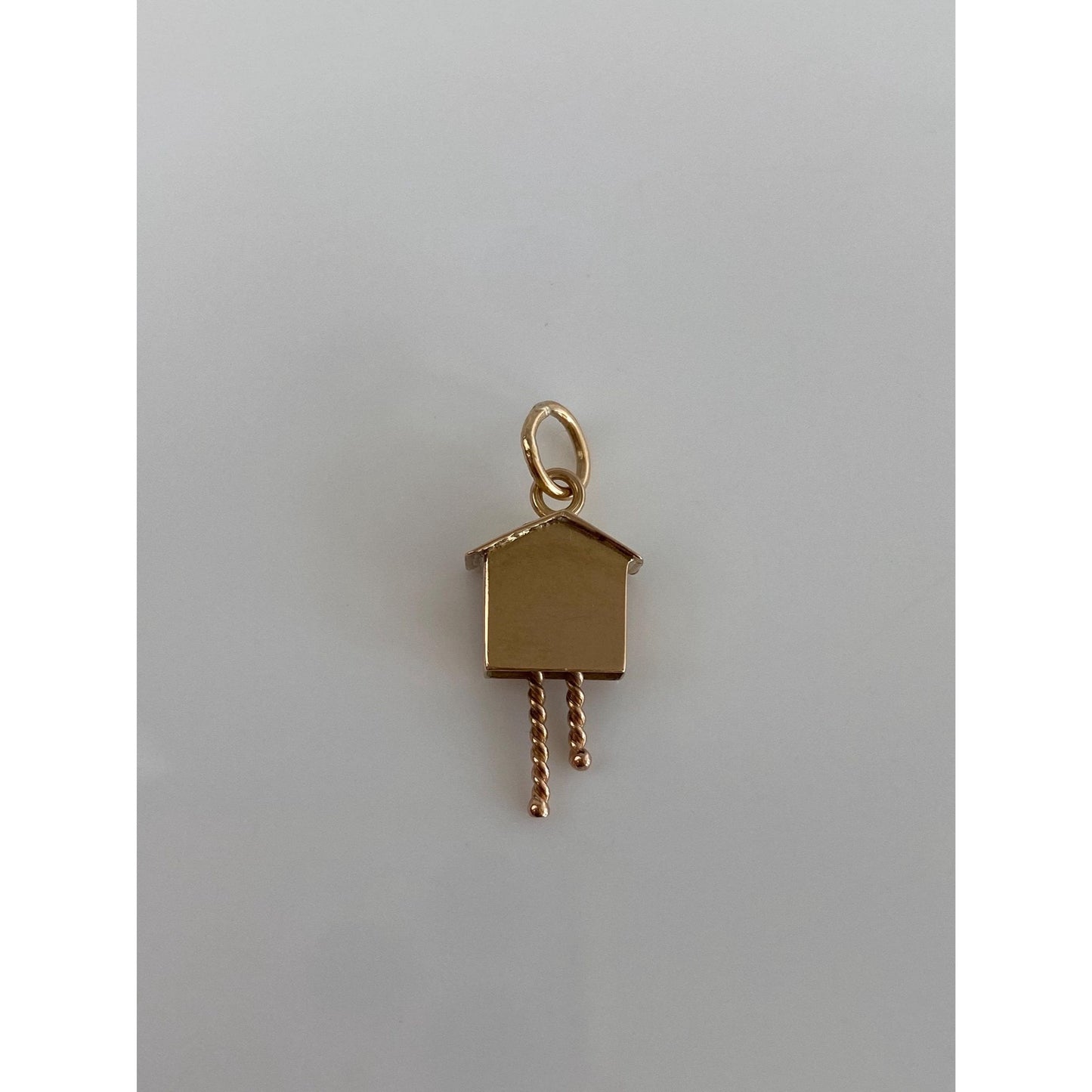 Solid 18k Rosey Gold Cuckoo Clock Charm