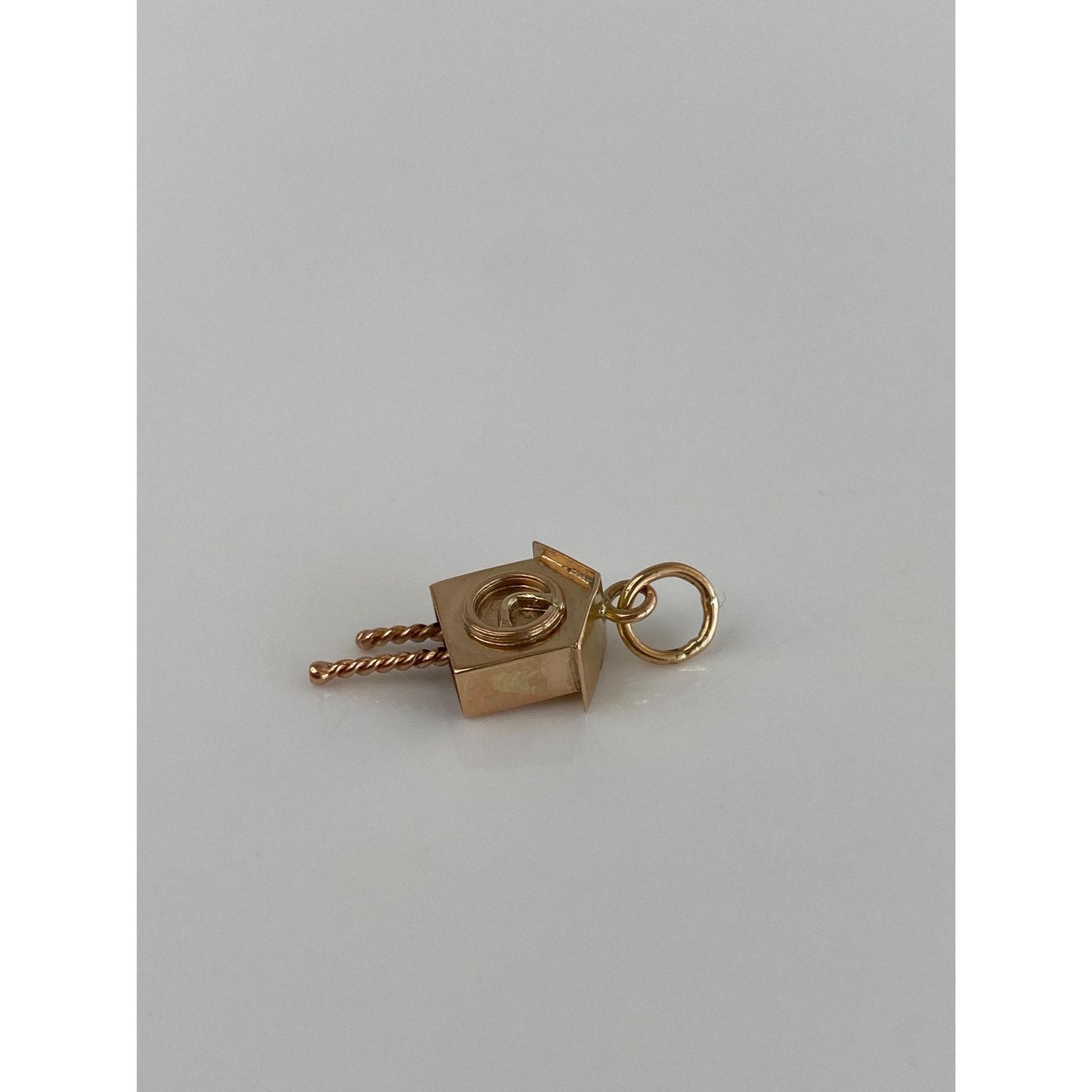 Solid 18k Rosey Gold Cuckoo Clock Charm