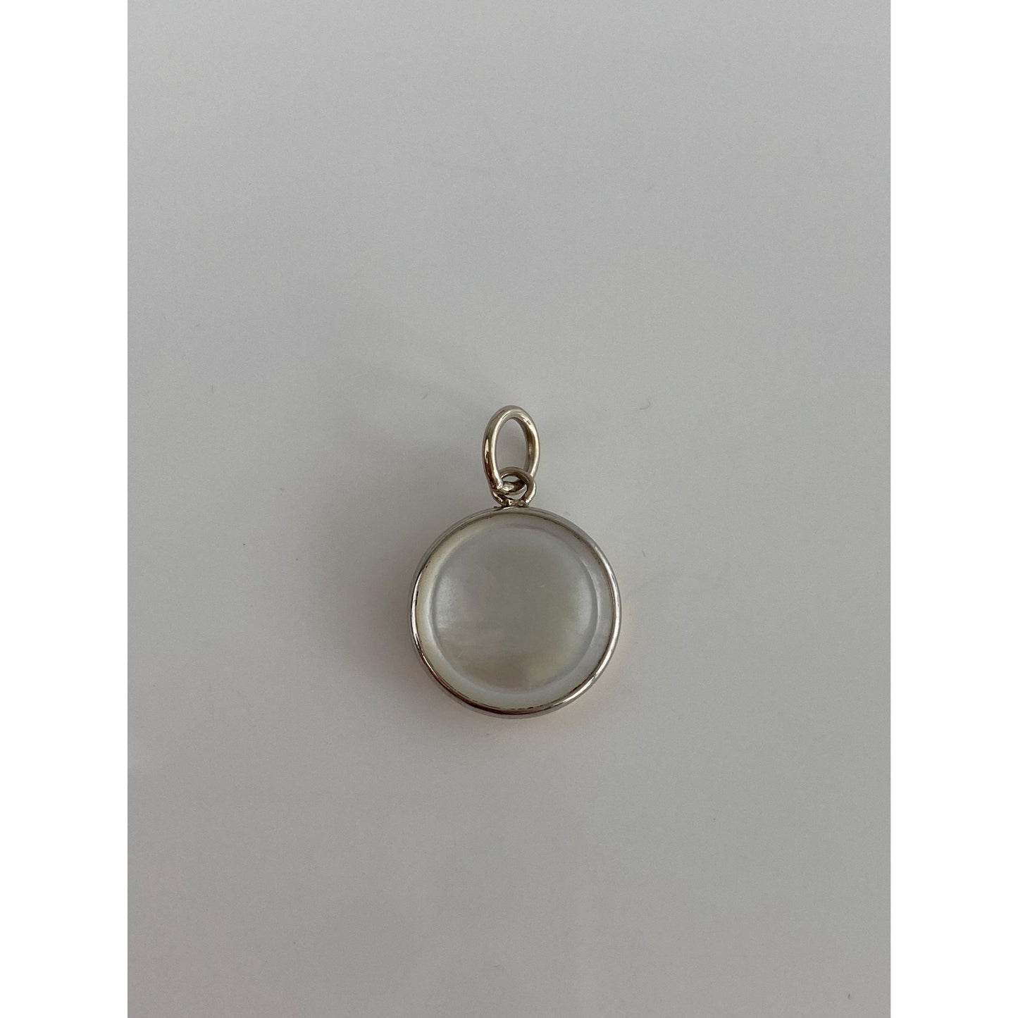 Vintage 14k White & Yellow Gold MOP Cufflink Conversion Charm