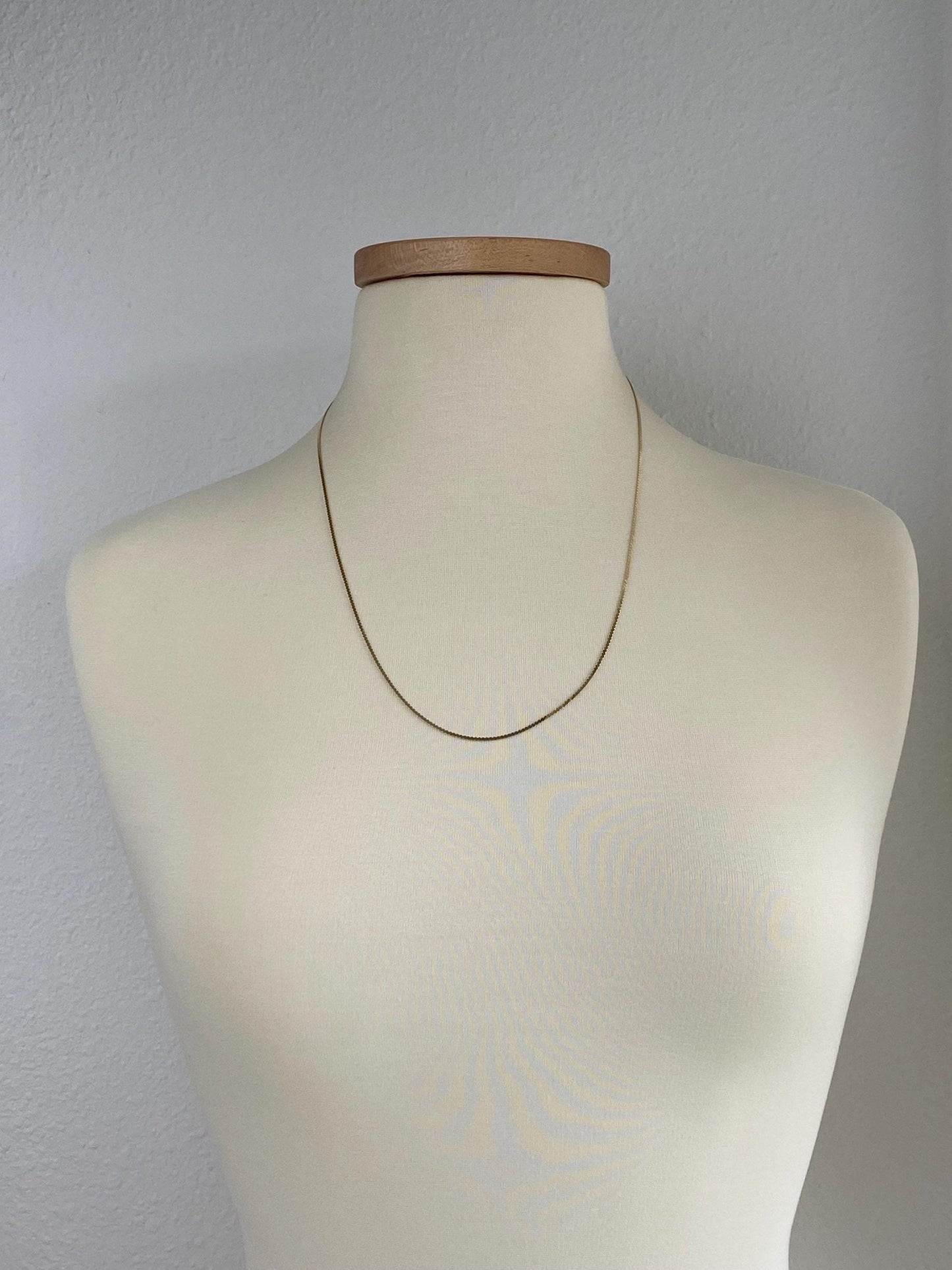 Vintage Solid 14k Yellow Gold Serpentine Chain Necklace - 24 inches