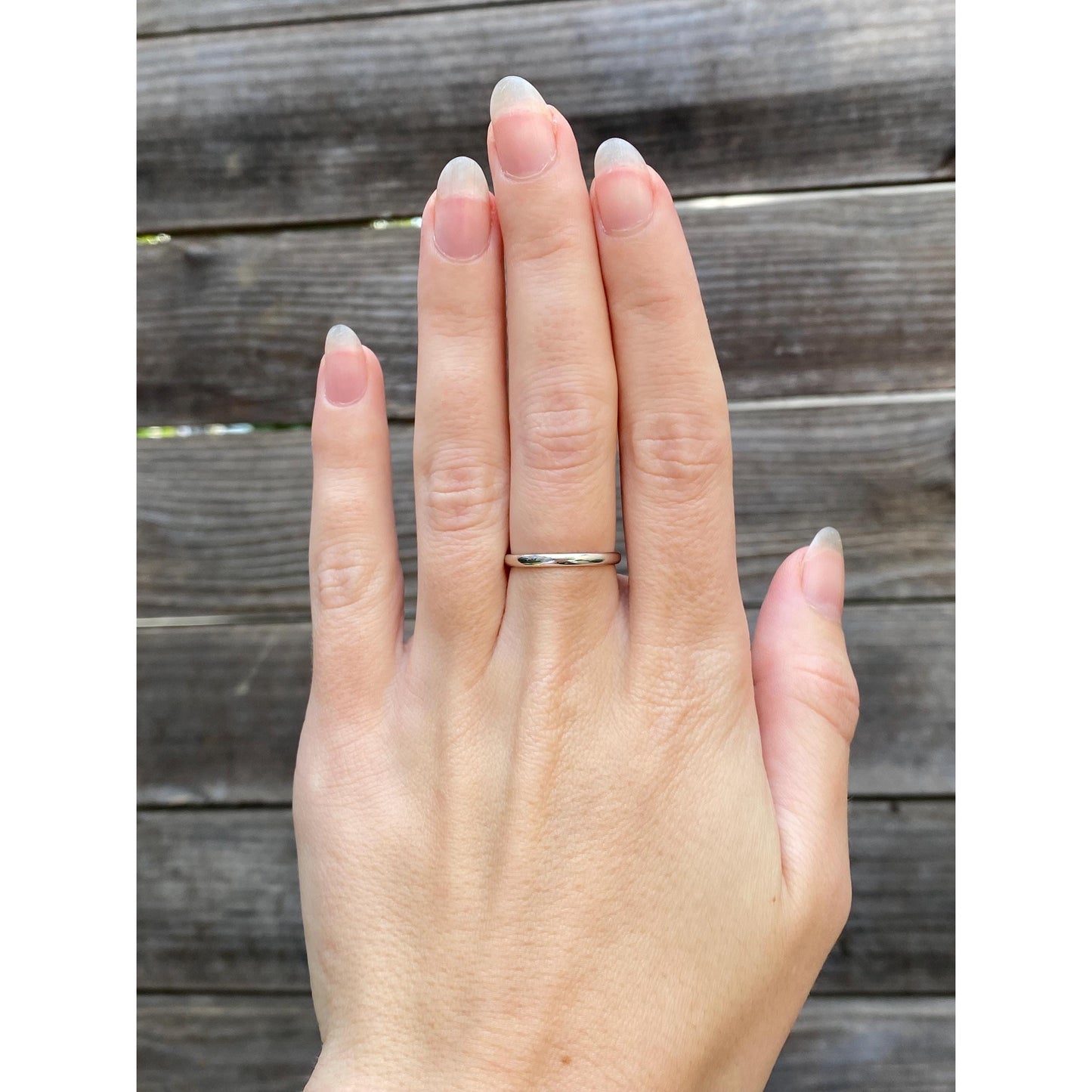 Vintage Solid 10k White Gold Ring Band - Size 6.25