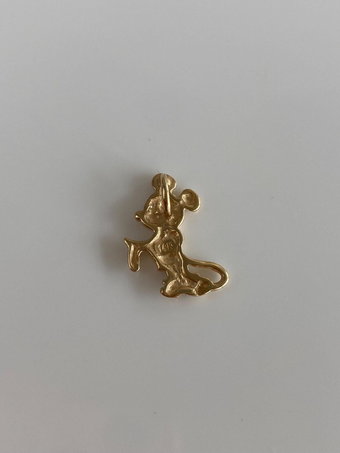 Vintage Solid 14k Yellow Gold Mickey Mouse Charm