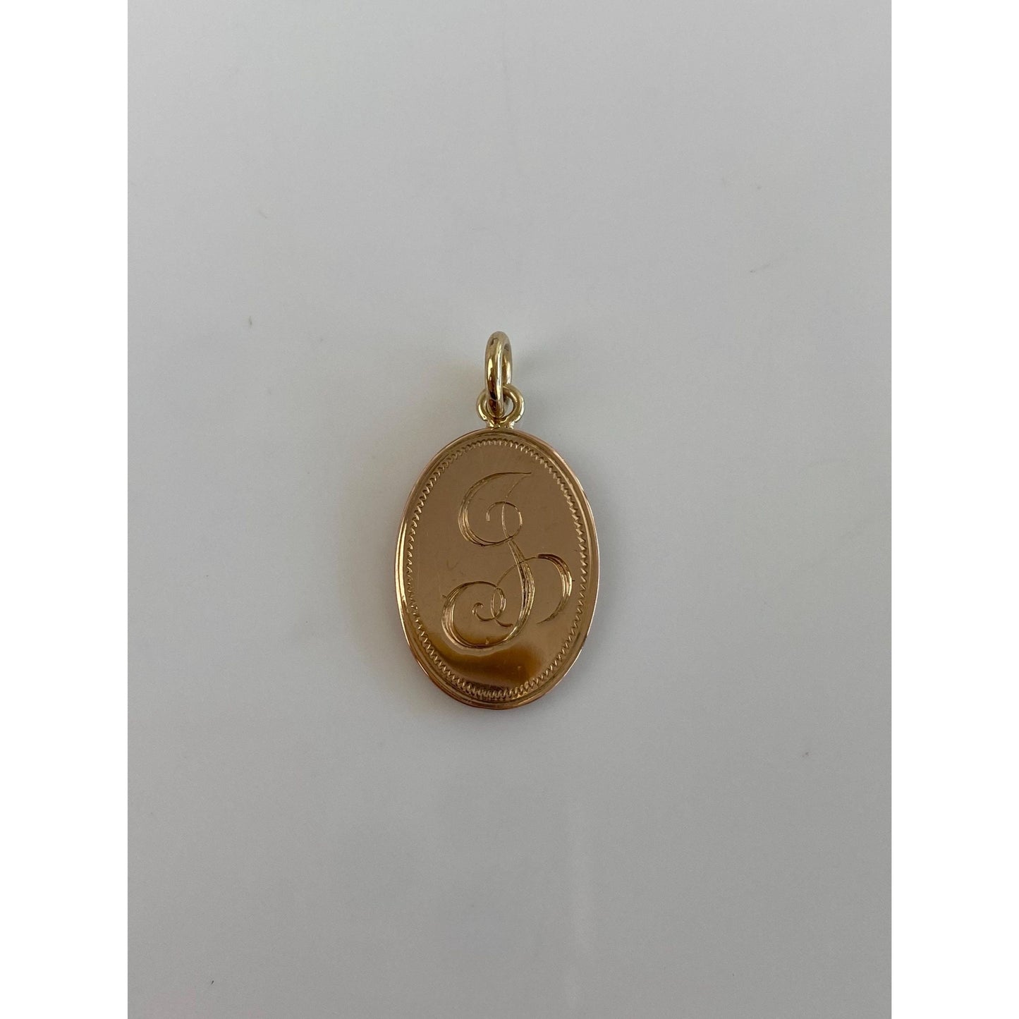 Vintage Solid 14k Yellow Gold Initial Cufflink Conversion Charm
