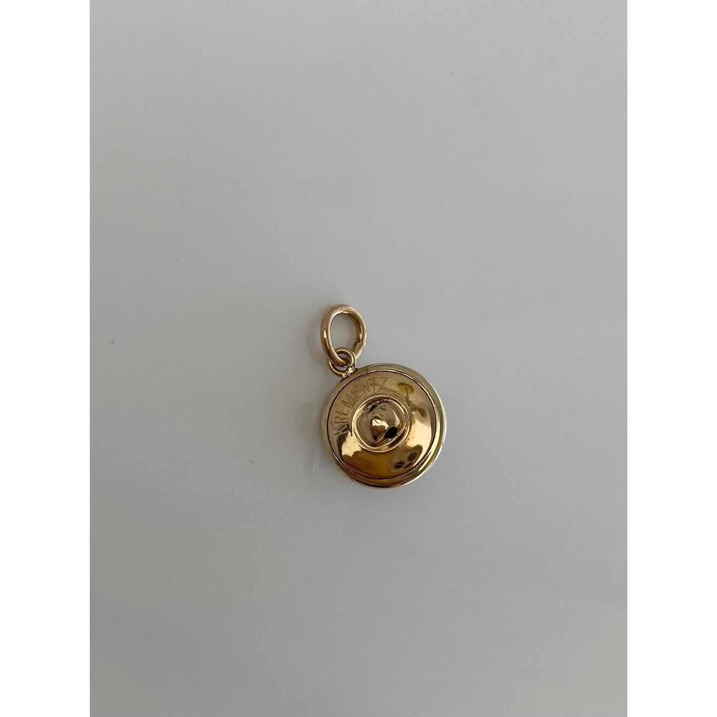 Vintage Solid 10k Yellow Gold Carnelian Charm