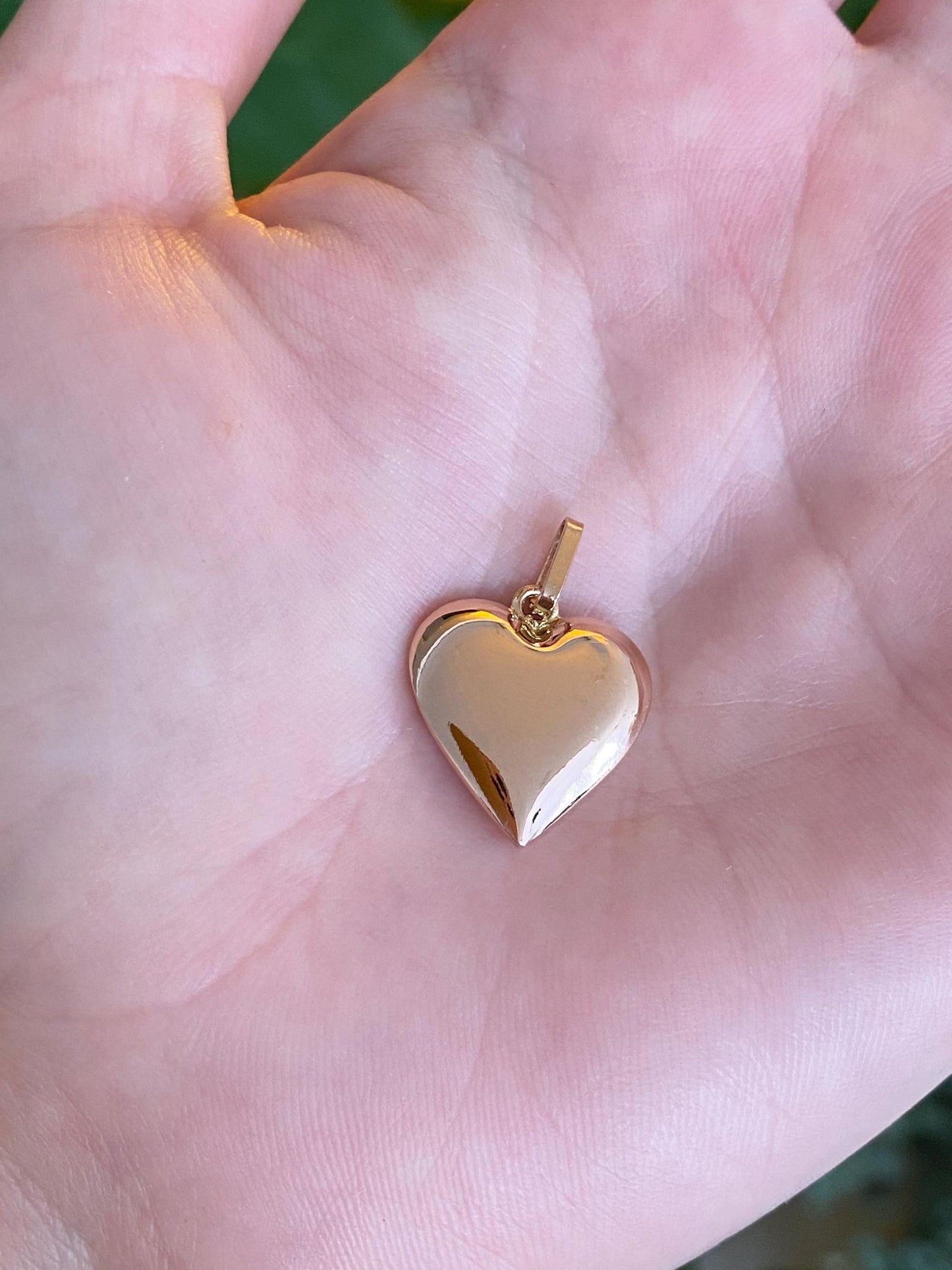Vintage 18k Rose Gold Puffy Heart Charm