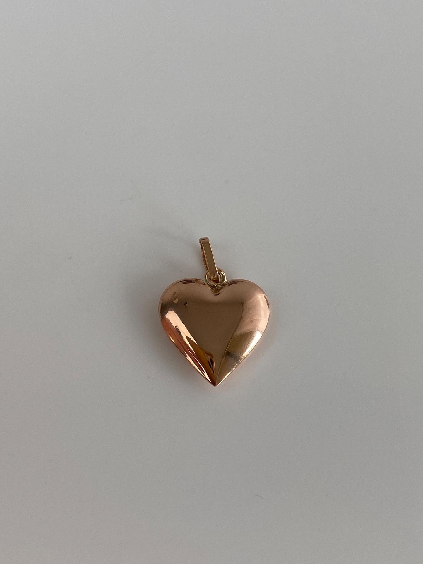 Vintage 18k Rose Gold Puffy Heart Charm