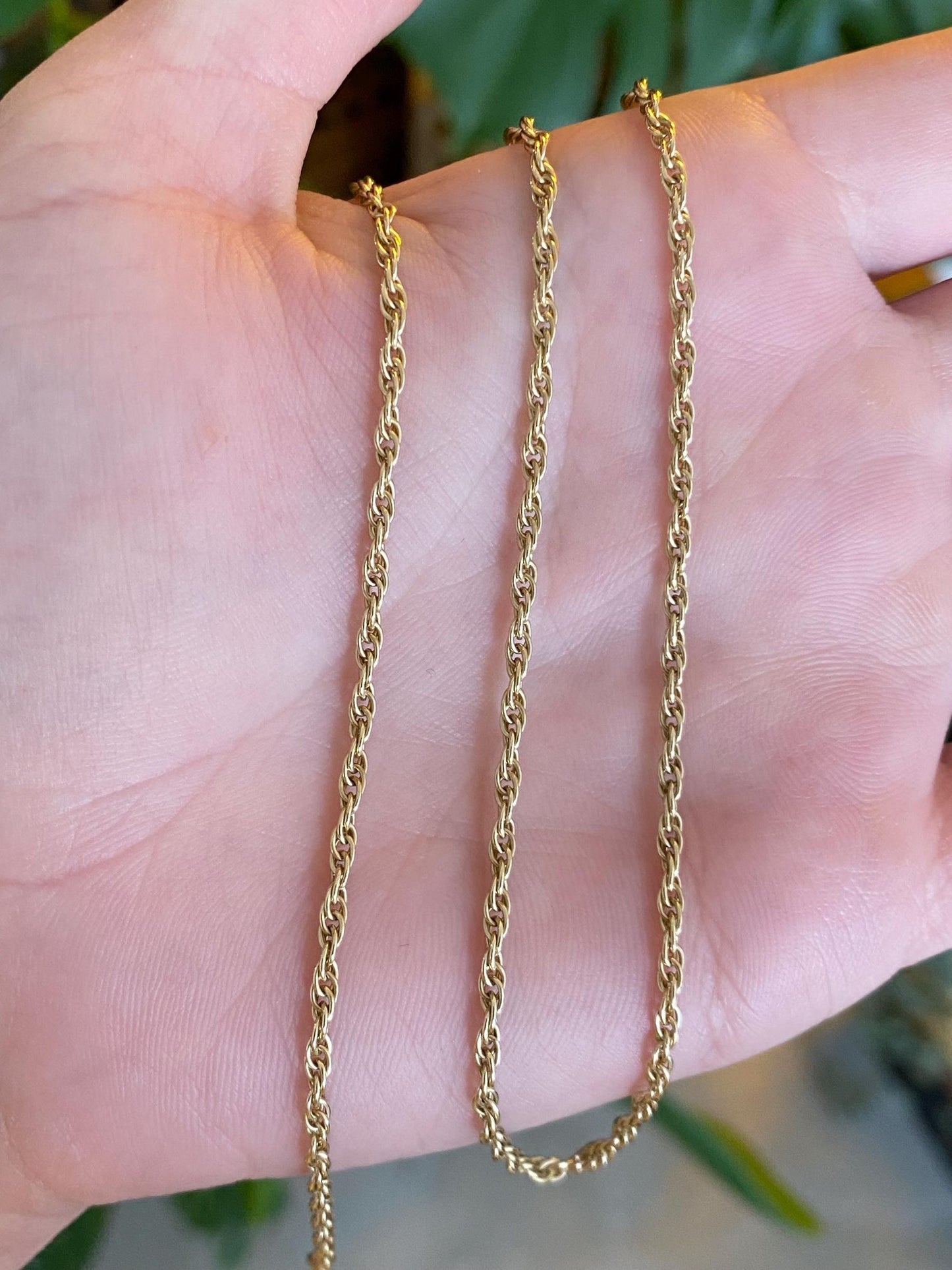 Vintage Solid 14k Yellow Gold Chain Necklace - 22 inches